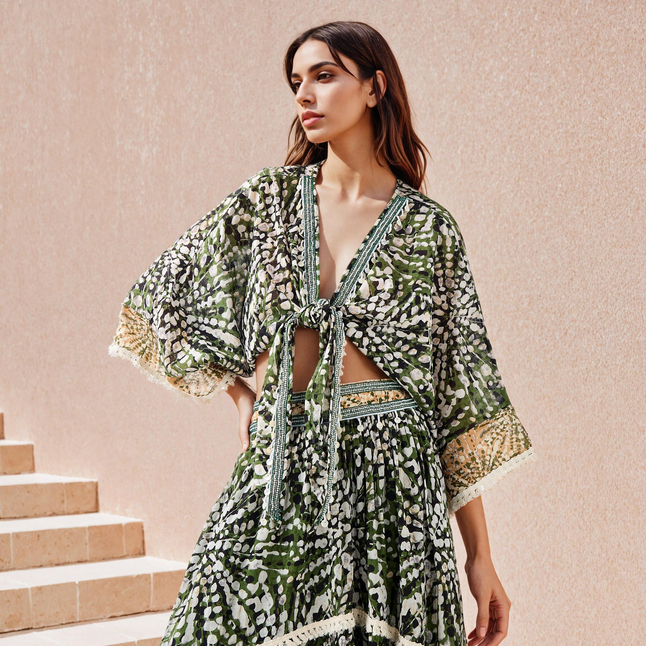بلوزة قصيرة بياقة V بأكمام قفطان وطبعات-women-clothing-shirtsandblouses-blouses-image-5
