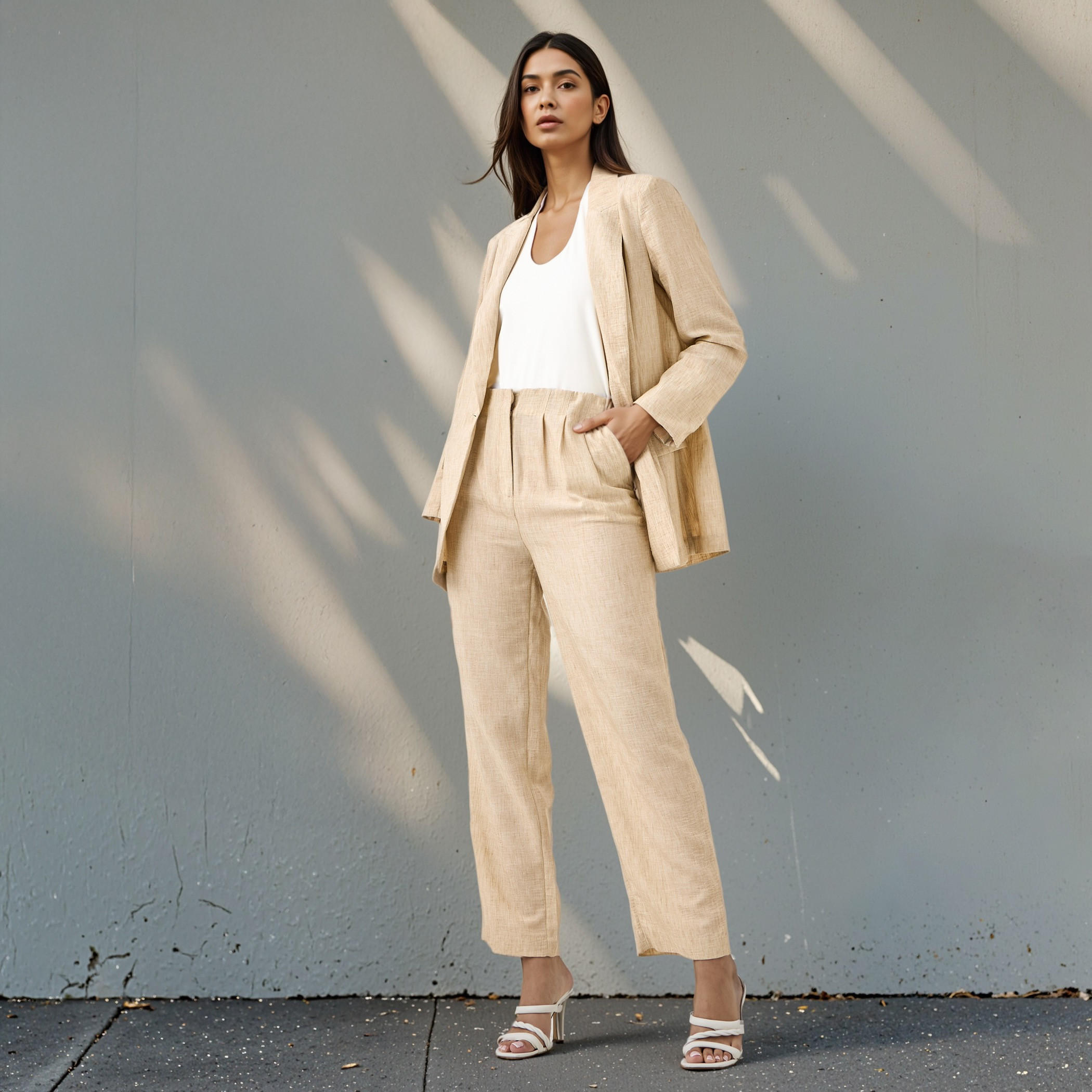 بنطلون بقصة عادية مع جيوب-women-clothing-bottoms-trousers-image-4