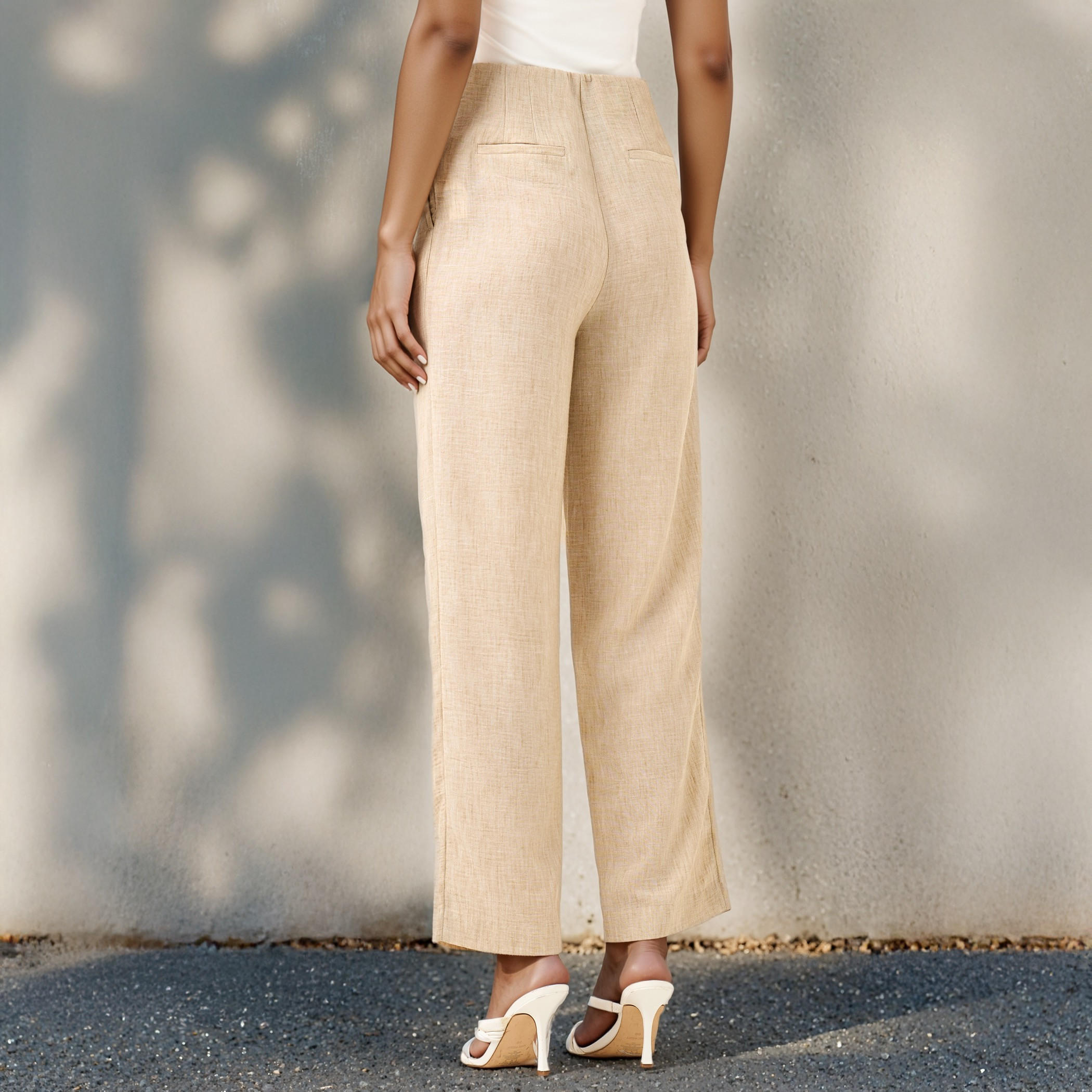 بنطلون بقصة عادية مع جيوب-women-clothing-bottoms-trousers-image-3