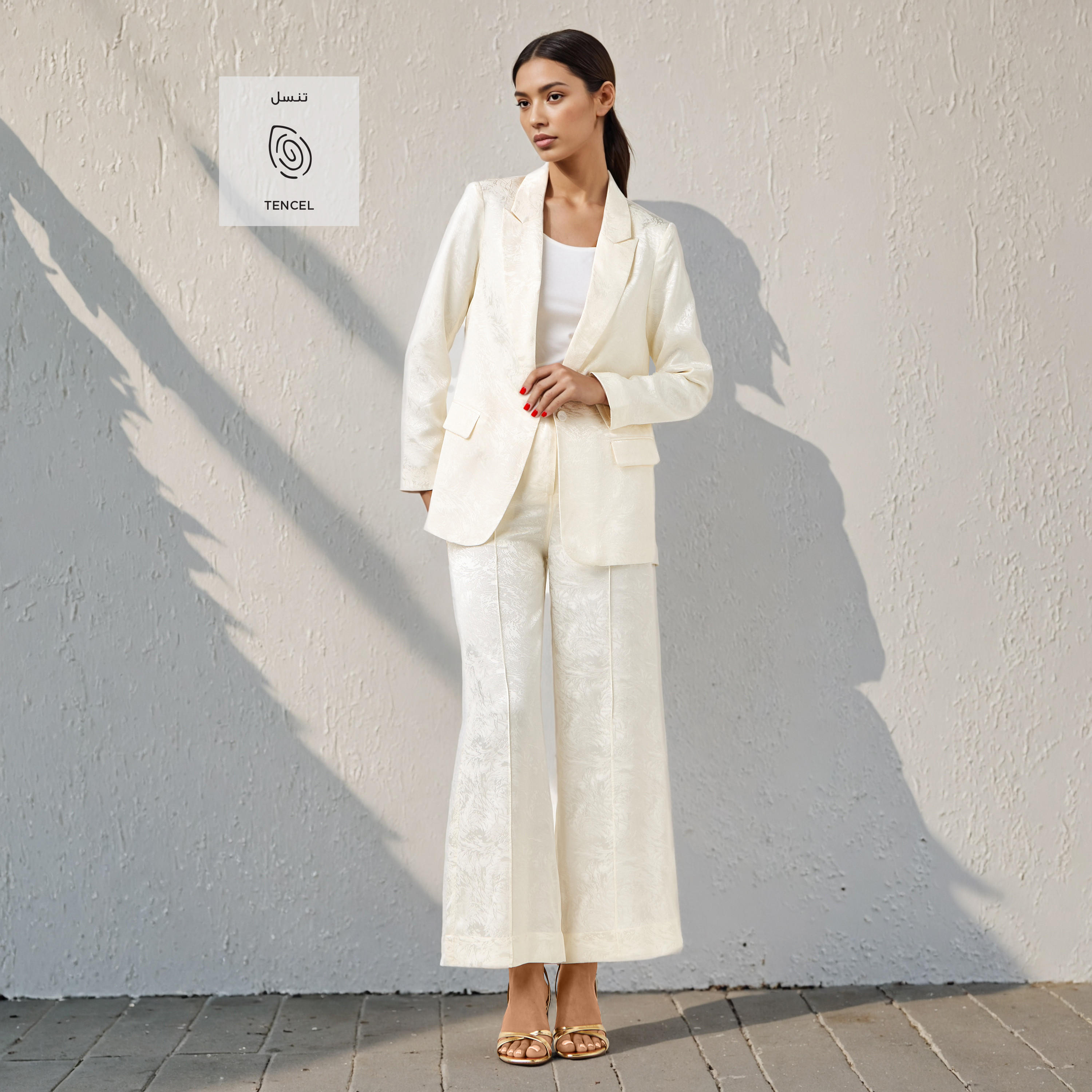 Jacquard Textured Blazer with Notch Lapel and Pockets-women-clothing-coatsandjackets-blazers-image-2