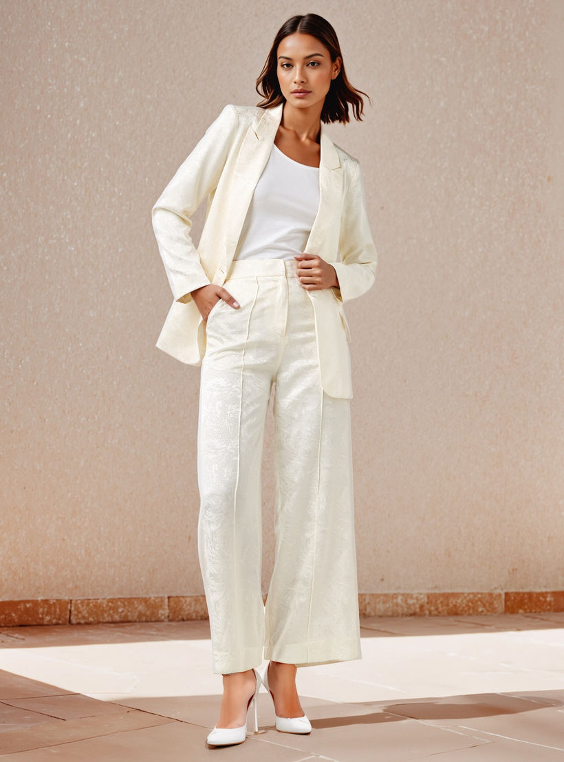 بنطلون جاكار واسع الساقين بجيوب-women-clothing-bottoms-trousers-image-2