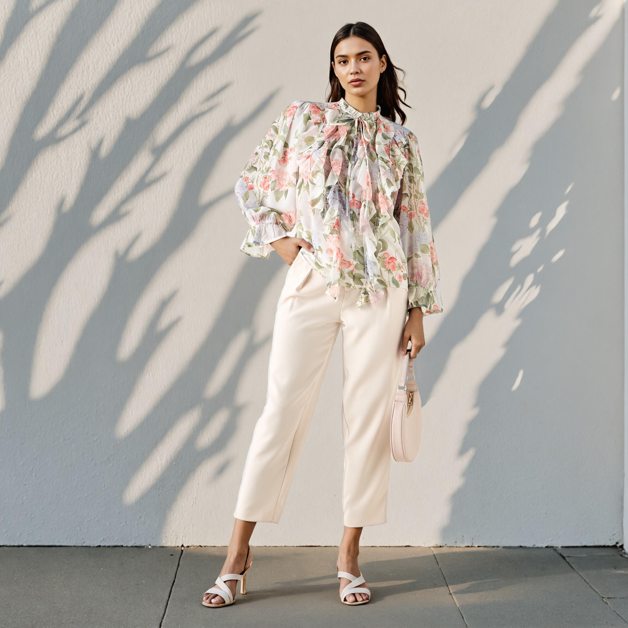 Floral Print Ruffled Top-women-clothing-shirtsandblouses-blouses-image-2