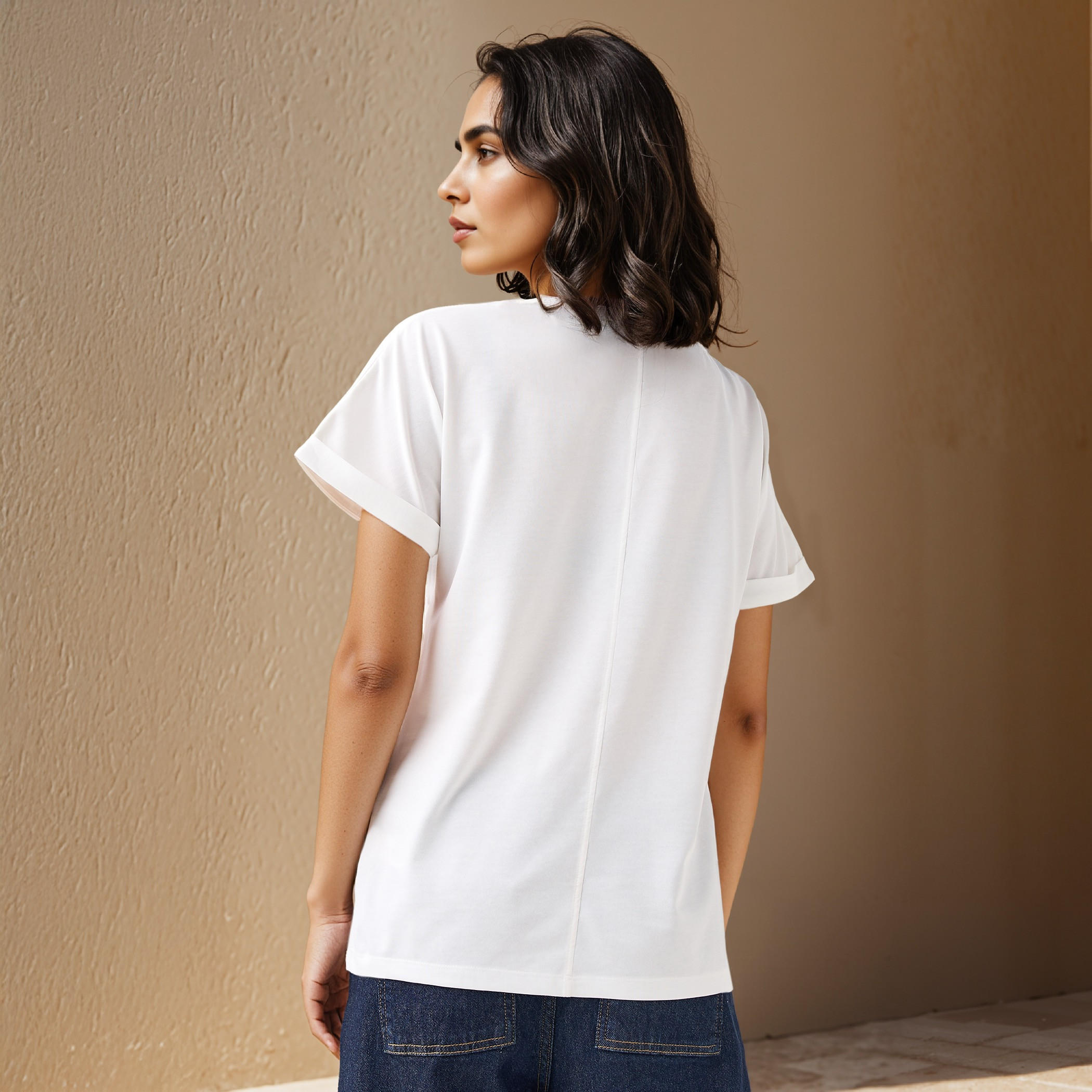 Bouquet Print T-shirt-women-clothing-tshirts-image-3