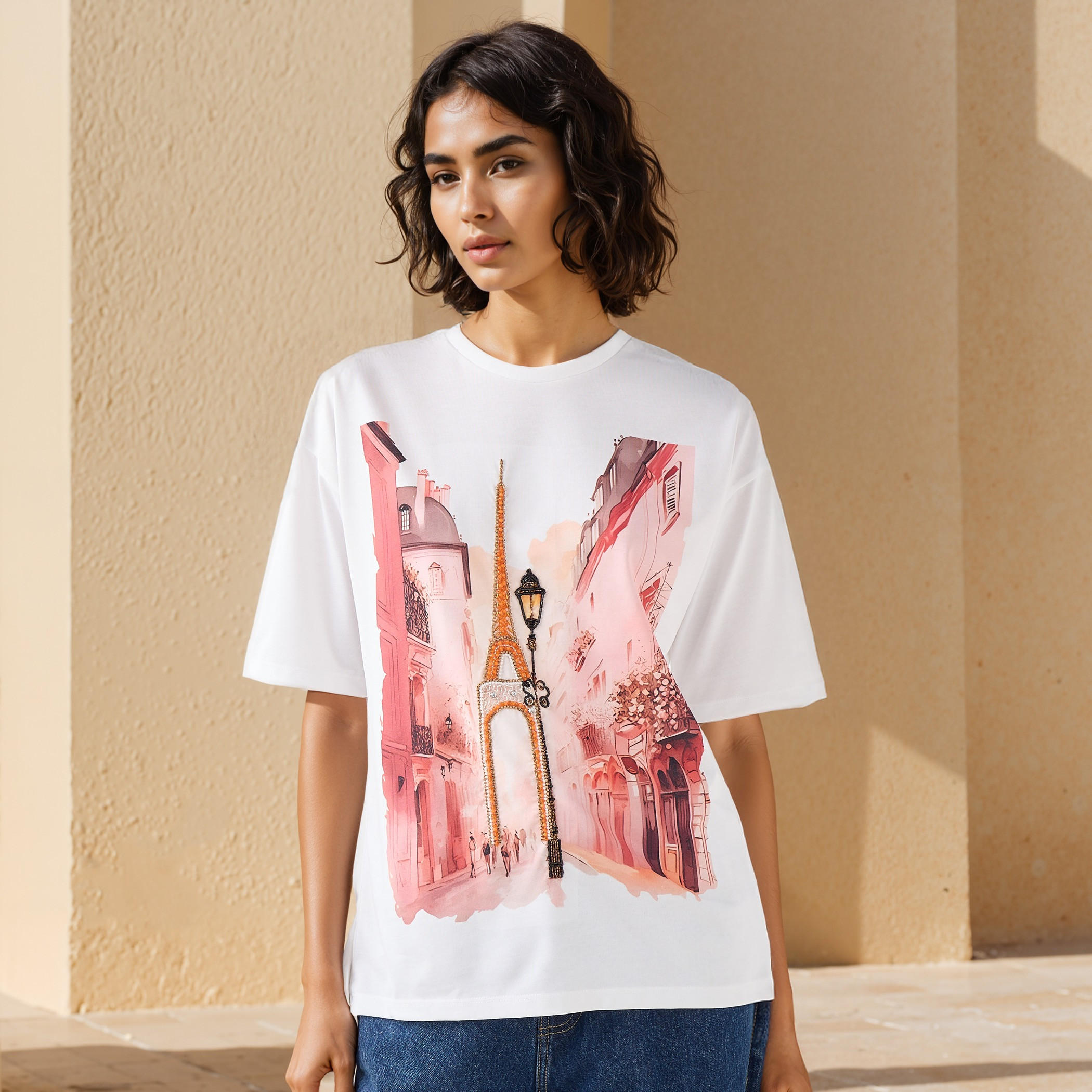 Paris Graphic Print T-shirt-women-clothing-tshirts-image-1