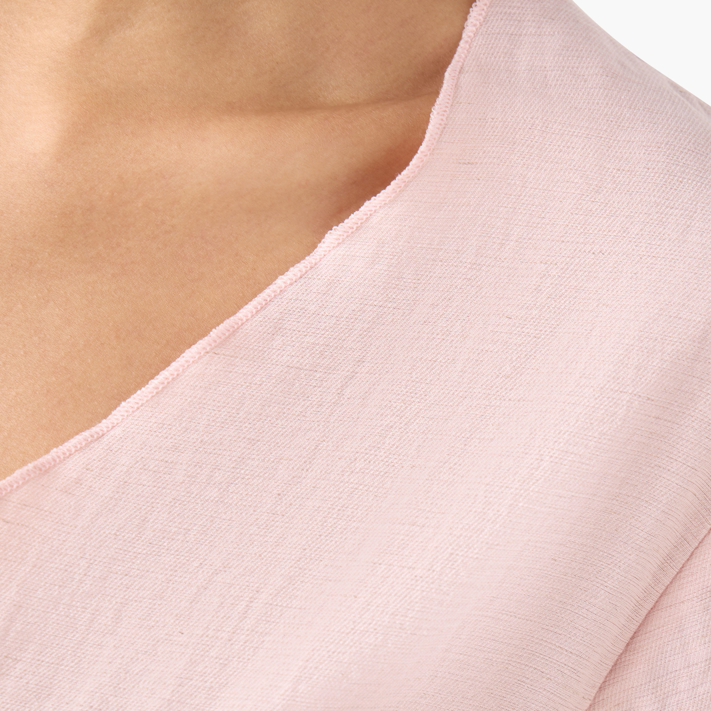 Lapel Collar Linen Blend Wrap Top with Tie-Up Detail-women-clothing-shirtsandblouses-blouses-image-5