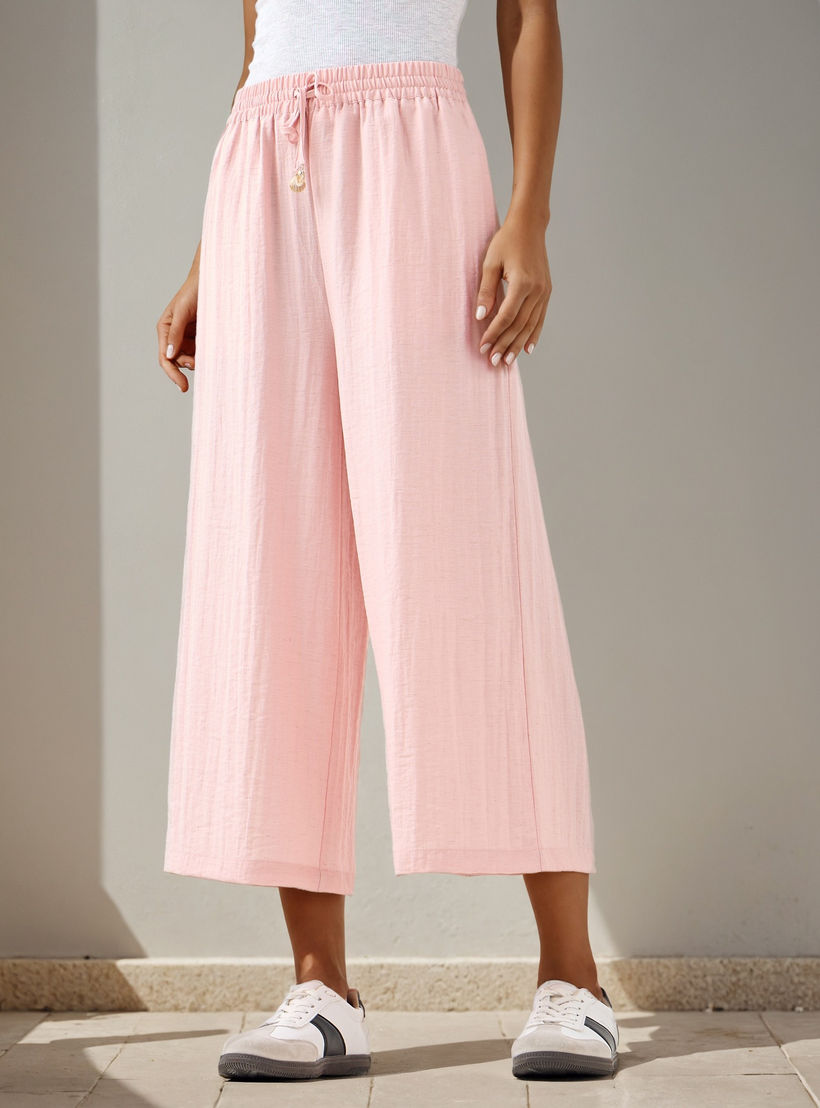 Relaxed Fit Flexi Waist Linen Blend Pants-women-clothing-bottoms-trousers-image-1