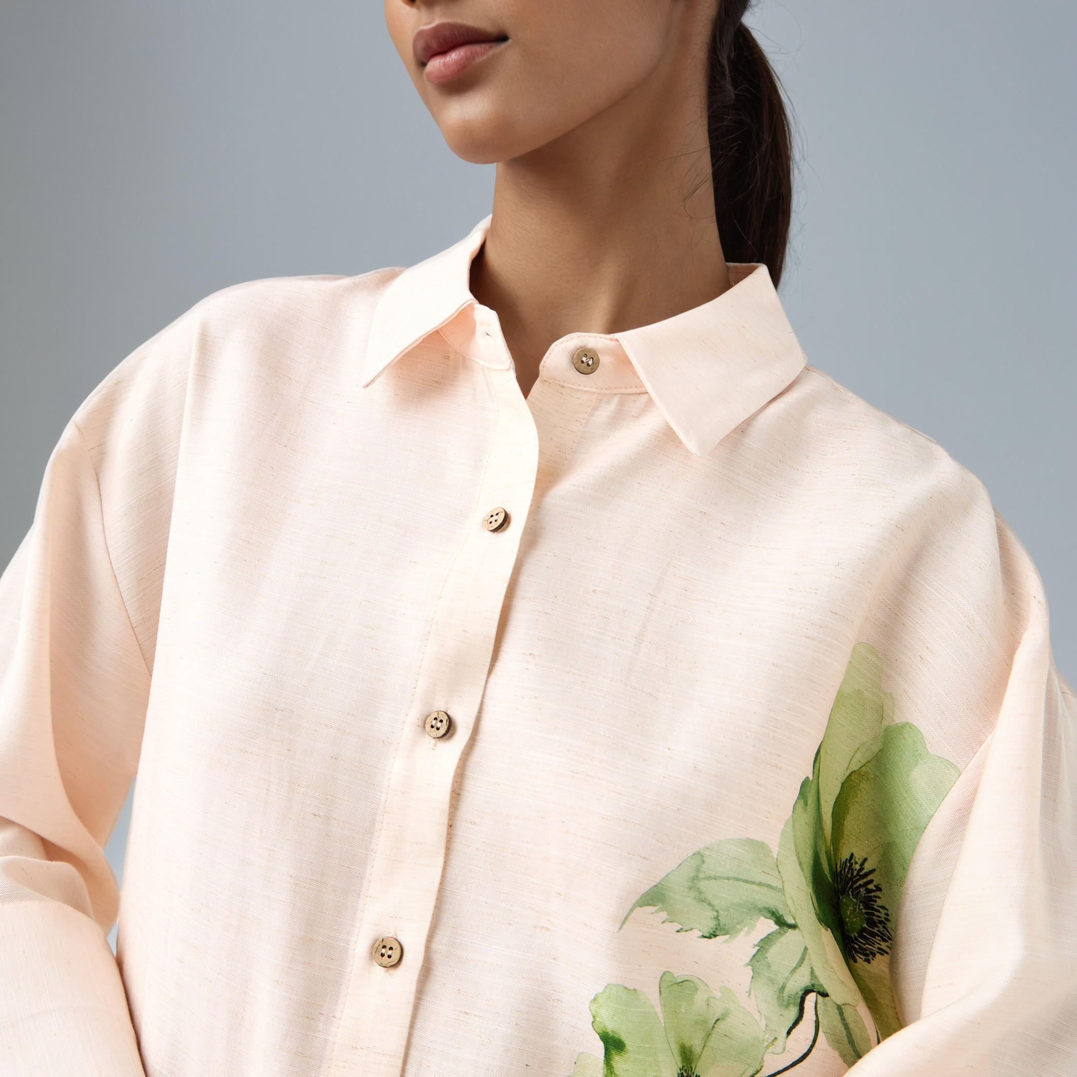 Floral Print Linen Blend Shirt with Long Sleeves-women-clothing-shirtsandblouses-shirts-image-4