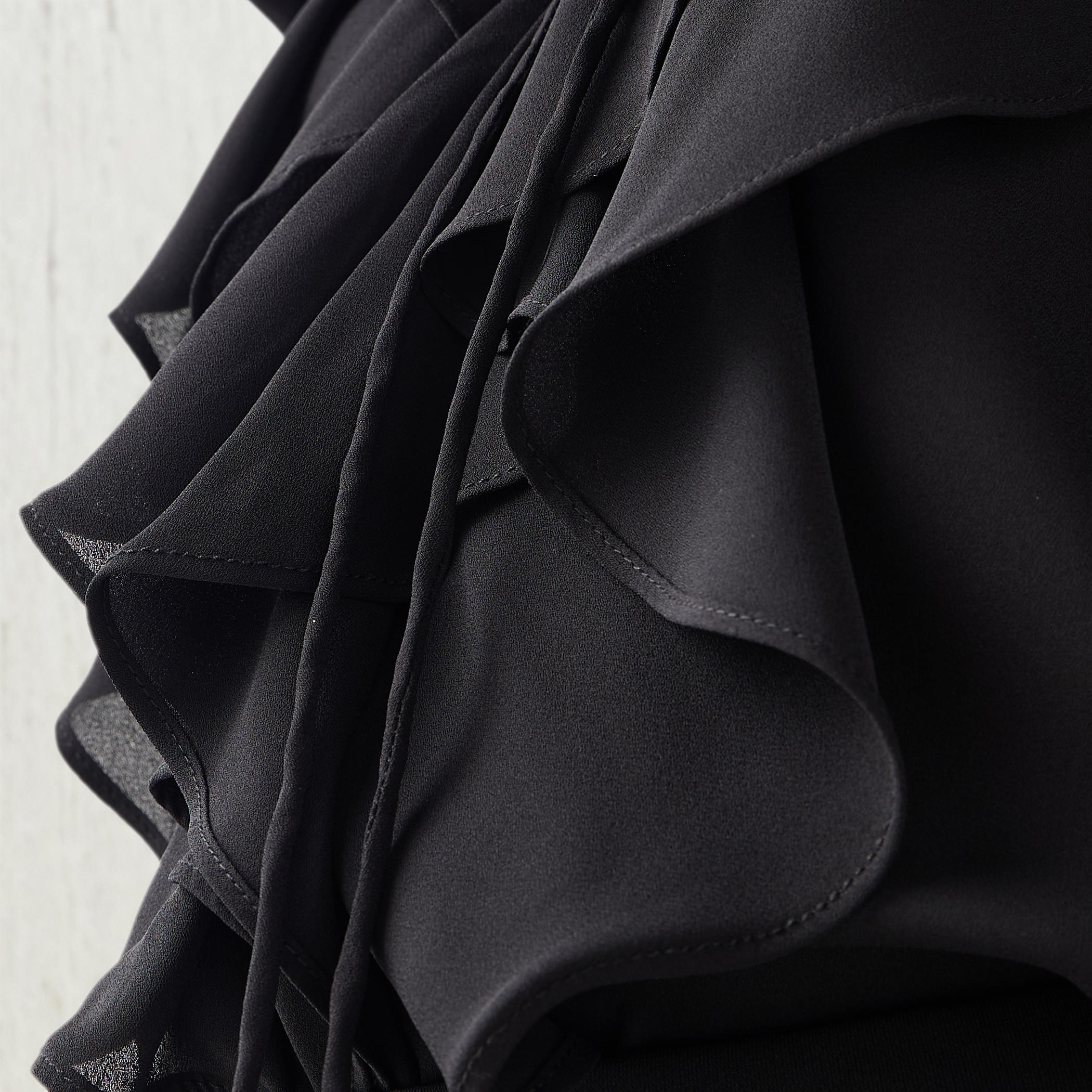 Ruffle Detail Top with Tie-Up Neck and Long Sleeves-women-clothing-shirtsandblouses-blouses-image-6