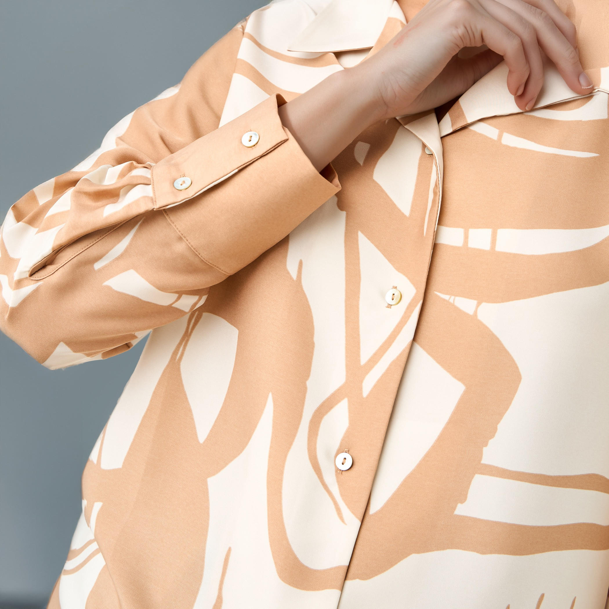 Regular Fit Printed Collared Satin Shirt-women-clothing-shirtsandblouses-shirts-image-4