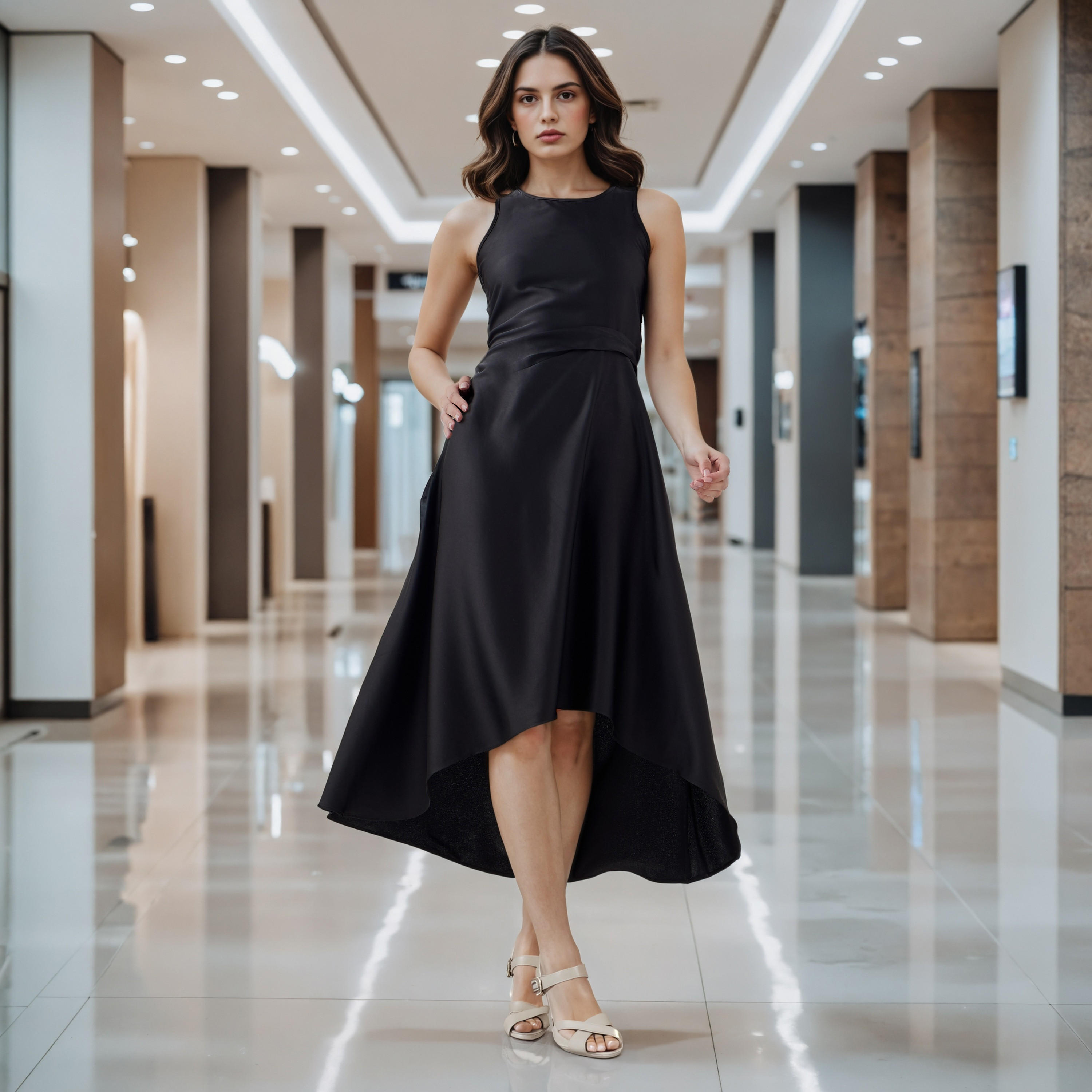 Asymmetric Sleeveless Satin Dress-women-clothing-dresses-image-1