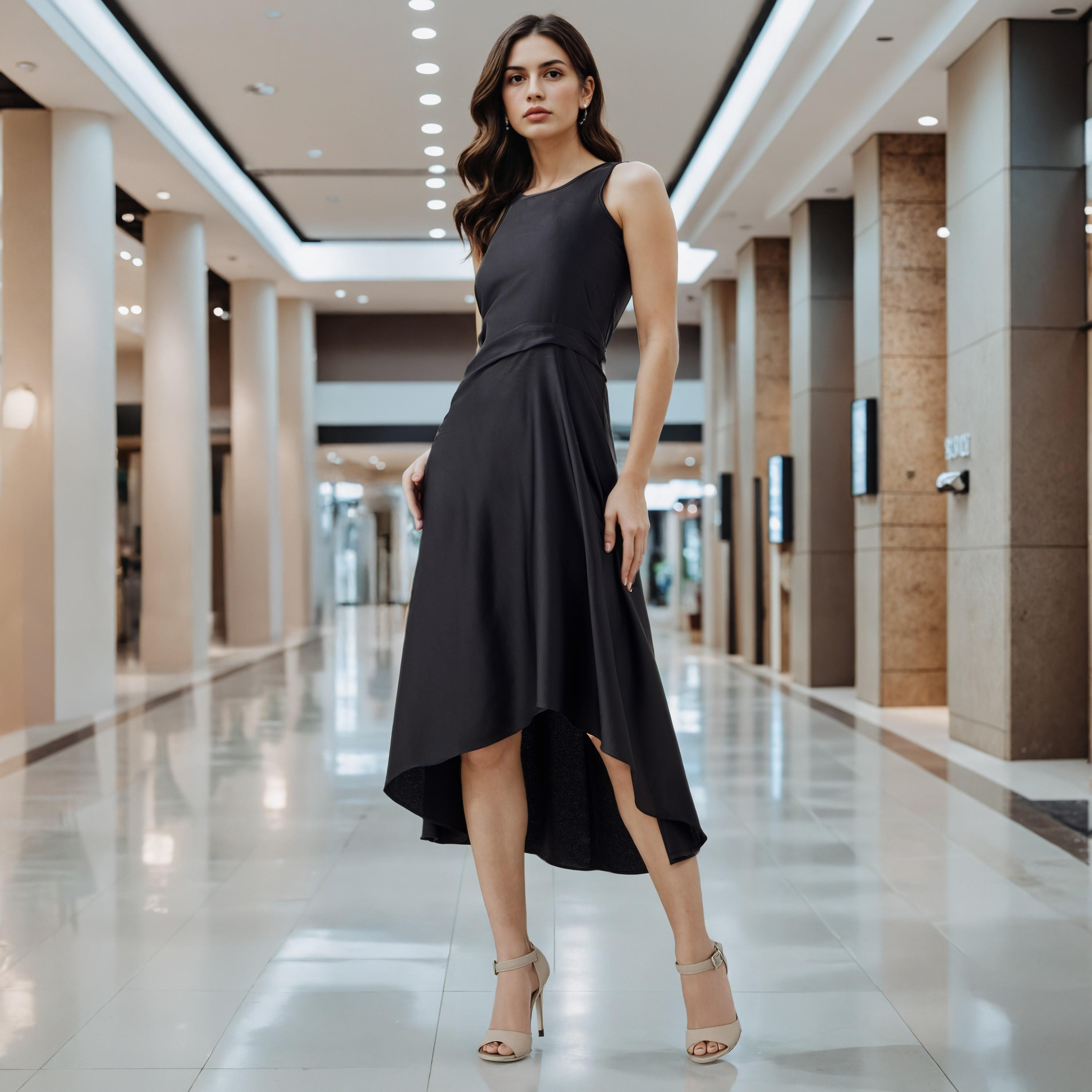 Asymmetric Sleeveless Satin Dress-women-clothing-dresses-image-2
