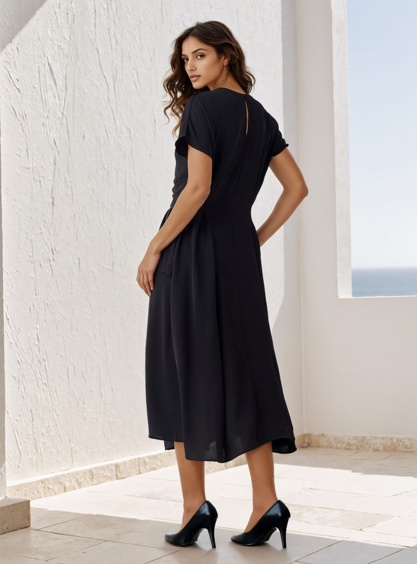 A-line Midi Side Tie-Up Dress-women-clothing-dresses-image-3