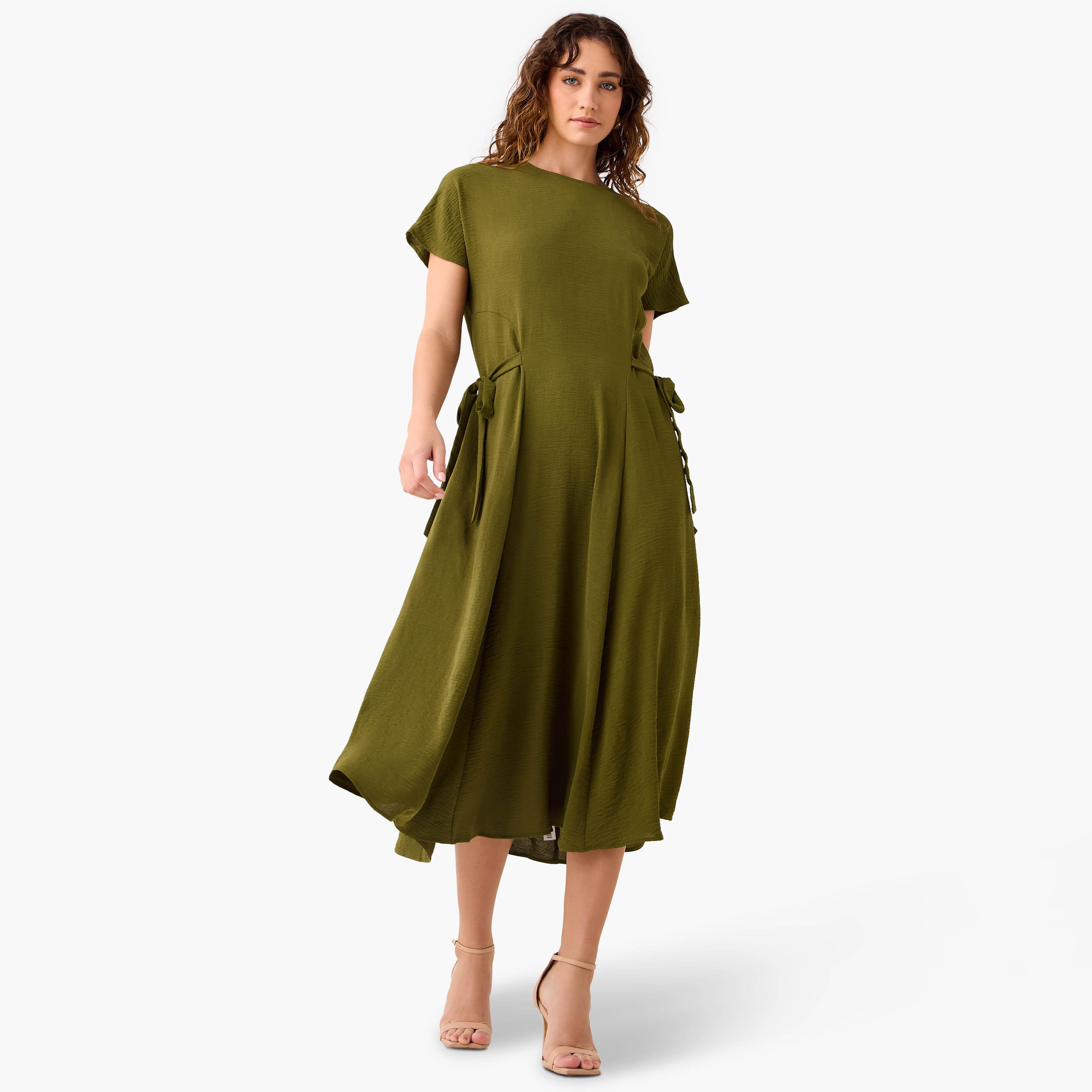 فستان إيه لاين متوسط الطول برباط-women-clothing-dresses-image-1