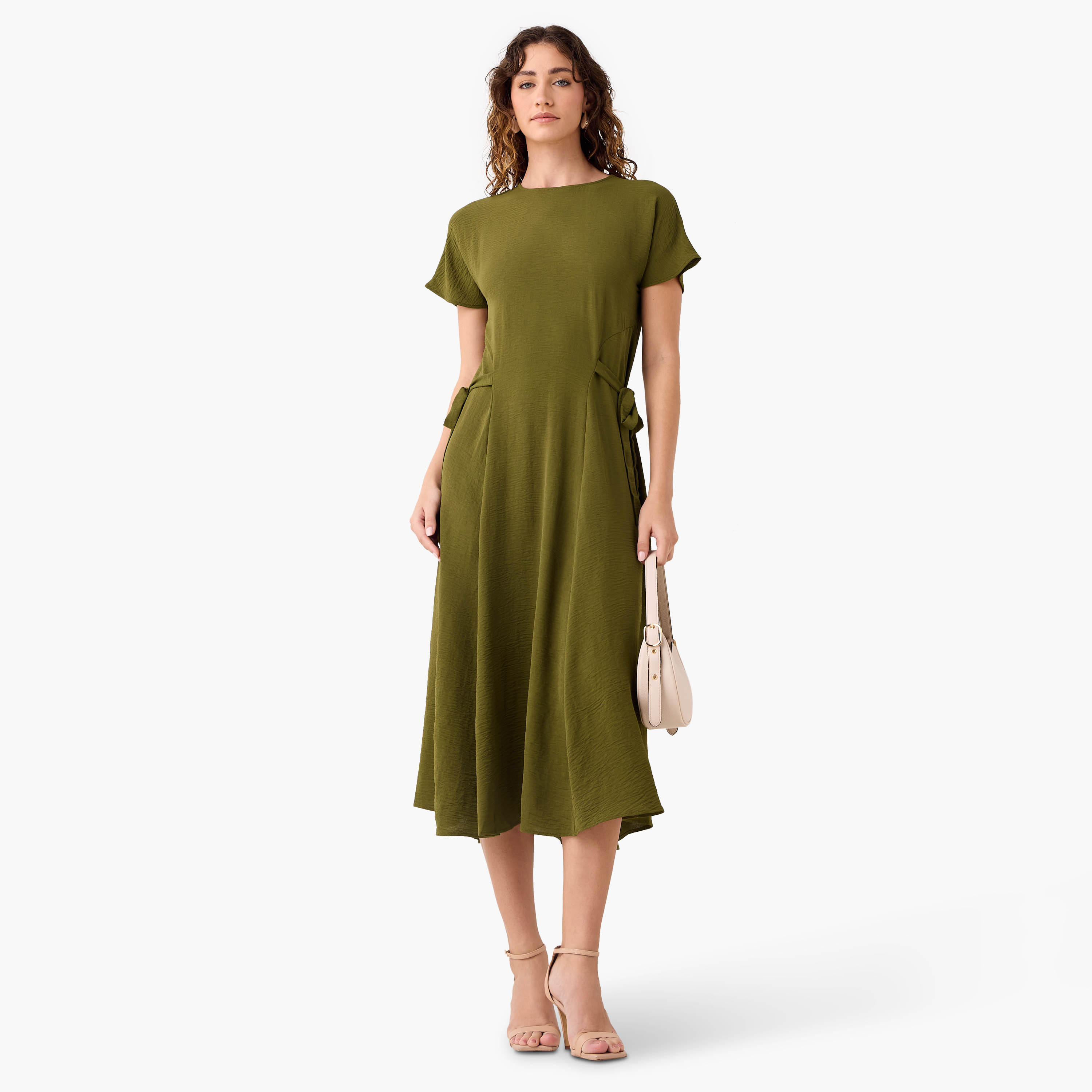 فستان إيه لاين متوسط الطول برباط-women-clothing-dresses-image-2