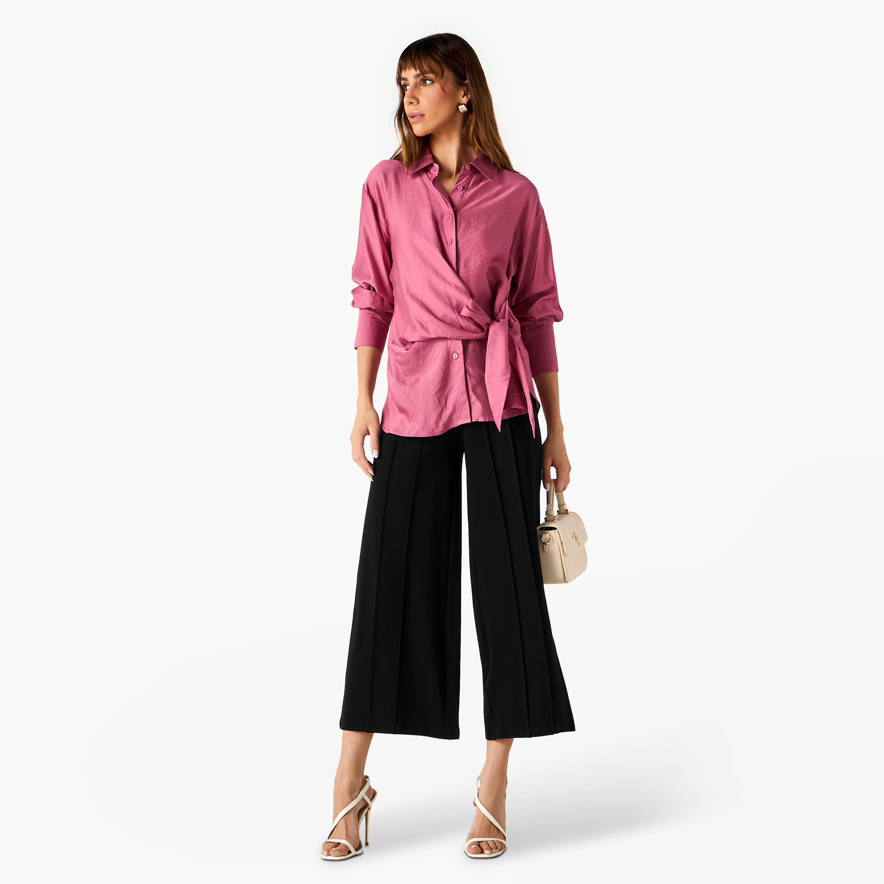 Pintuck Ponte Regular Fit Pants-women-clothing-bottoms-trousers-image-2