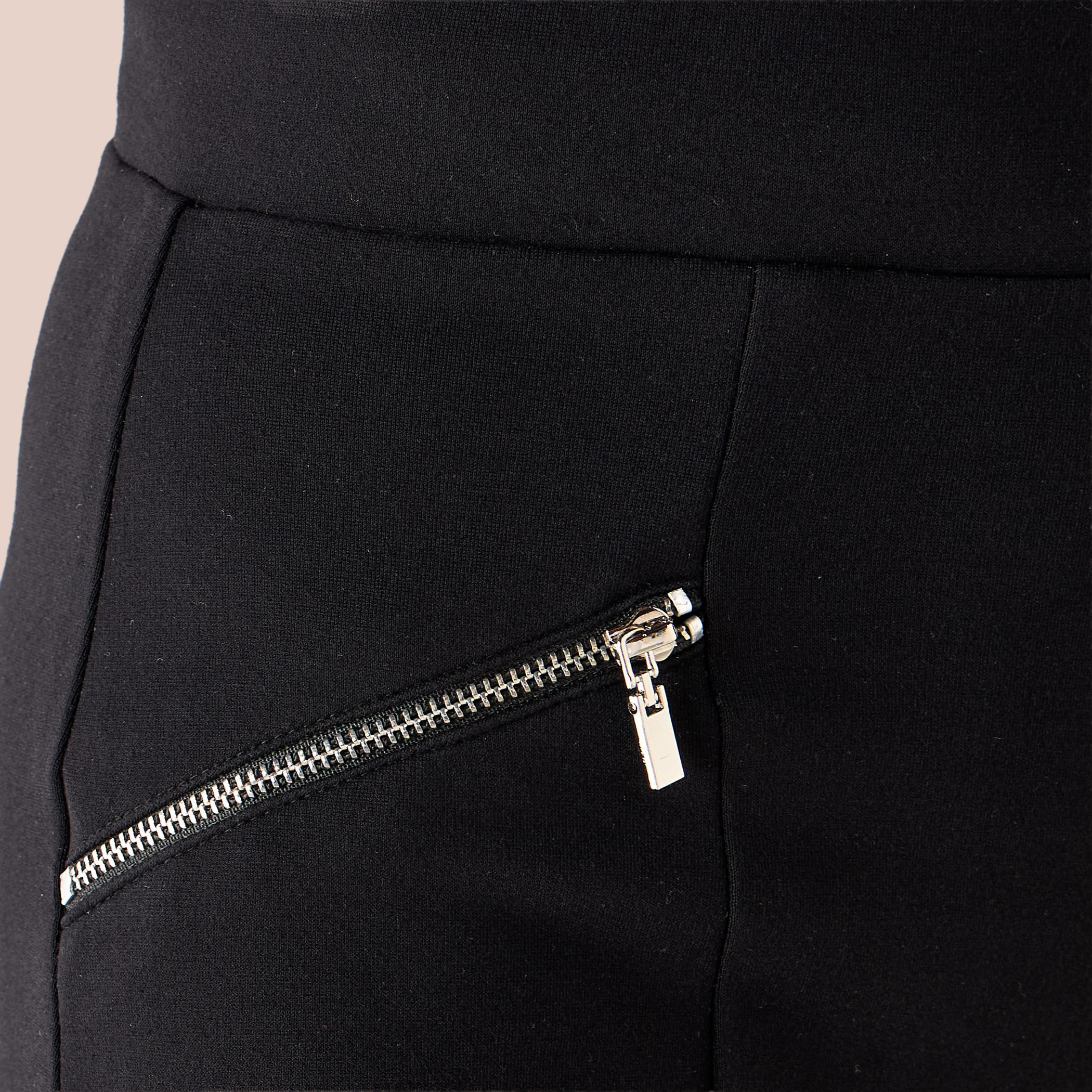 Zip Detail Flexi Waist Ponte Pants-women-clothing-bottoms-trousers-image-5
