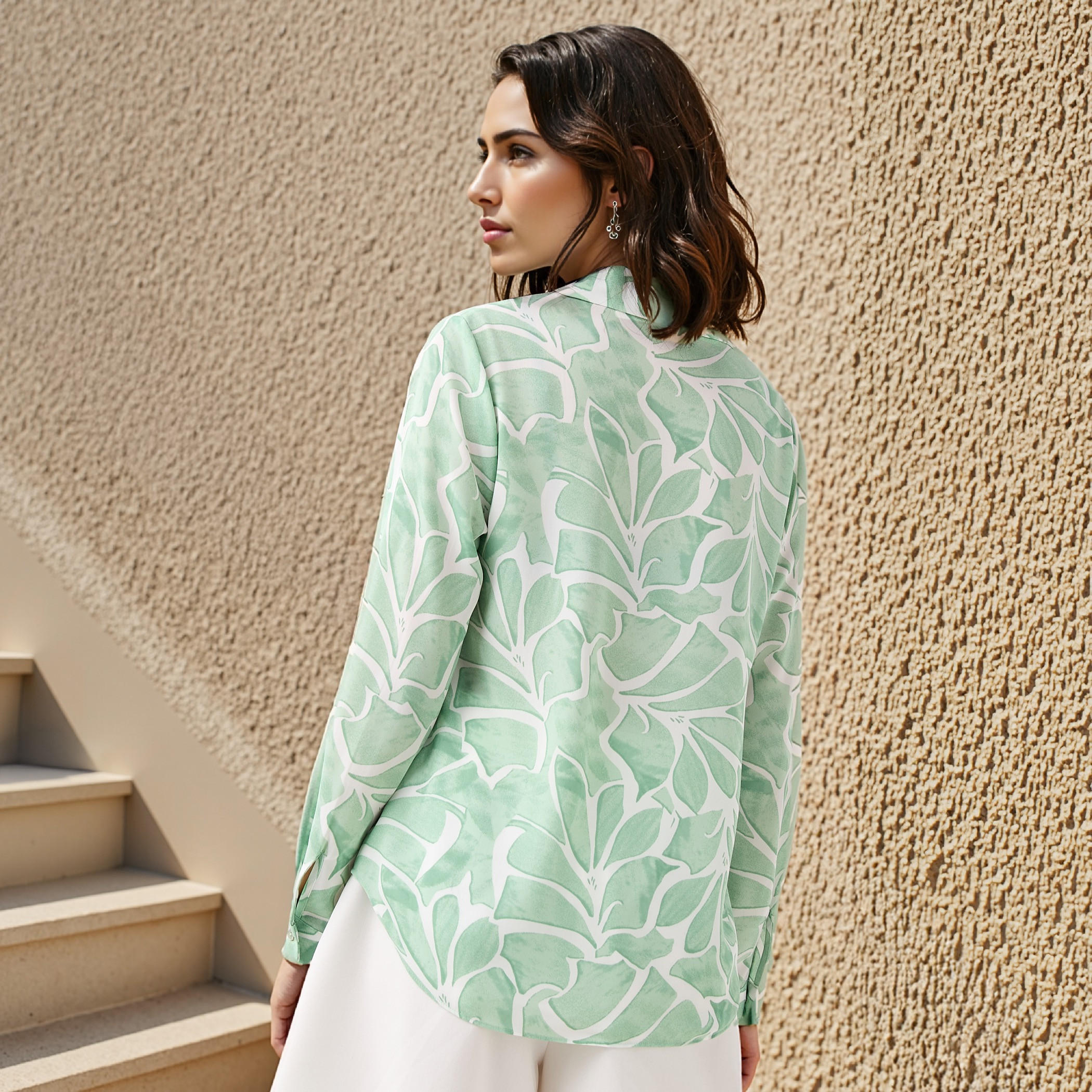 All-Over Print Shirt with Lapel Collar-women-clothing-shirtsandblouses-shirts-image-3