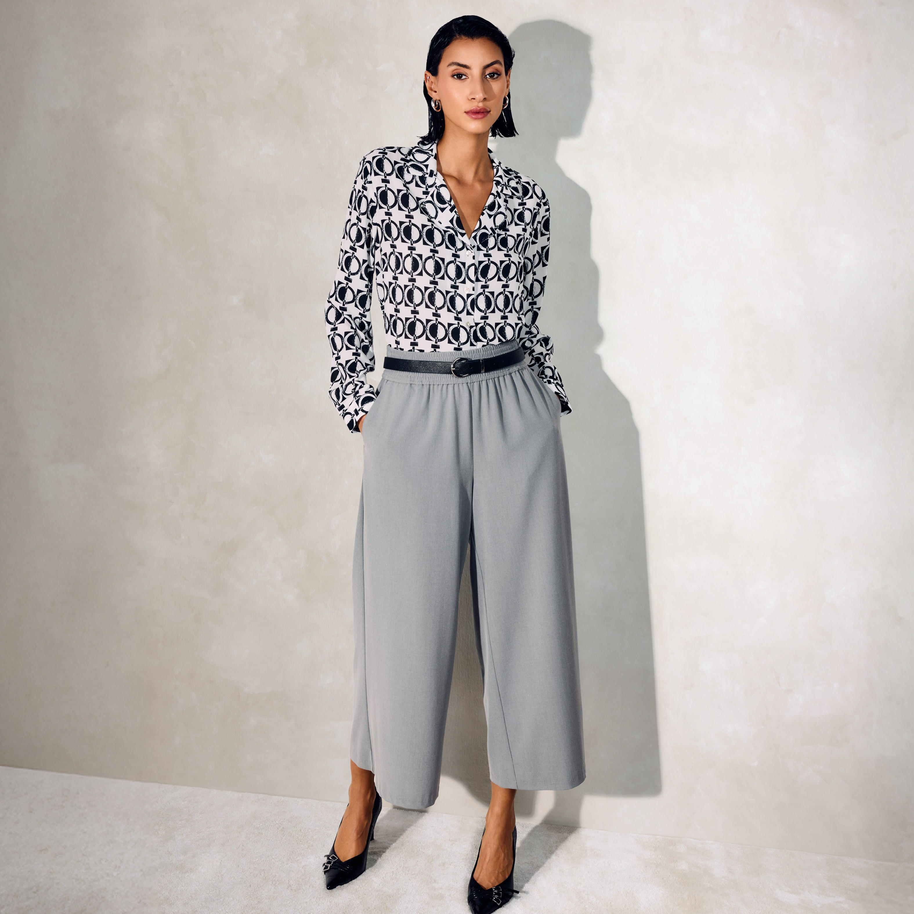 All-Over Print Shirt with Lapel Collar-women-clothing-shirtsandblouses-shirts-image-2