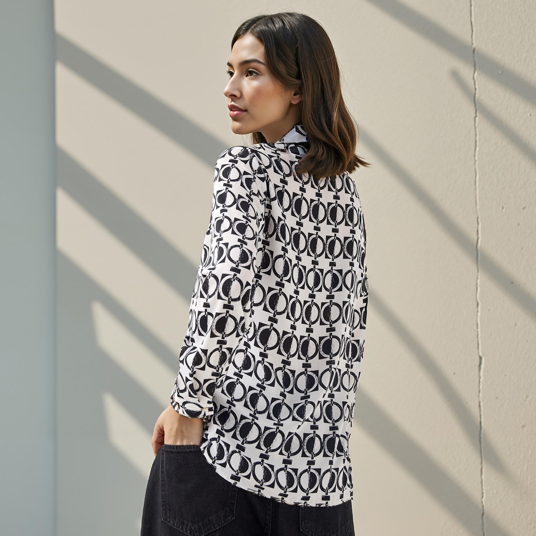 All-Over Print Shirt with Lapel Collar-women-clothing-shirtsandblouses-shirts-image-5