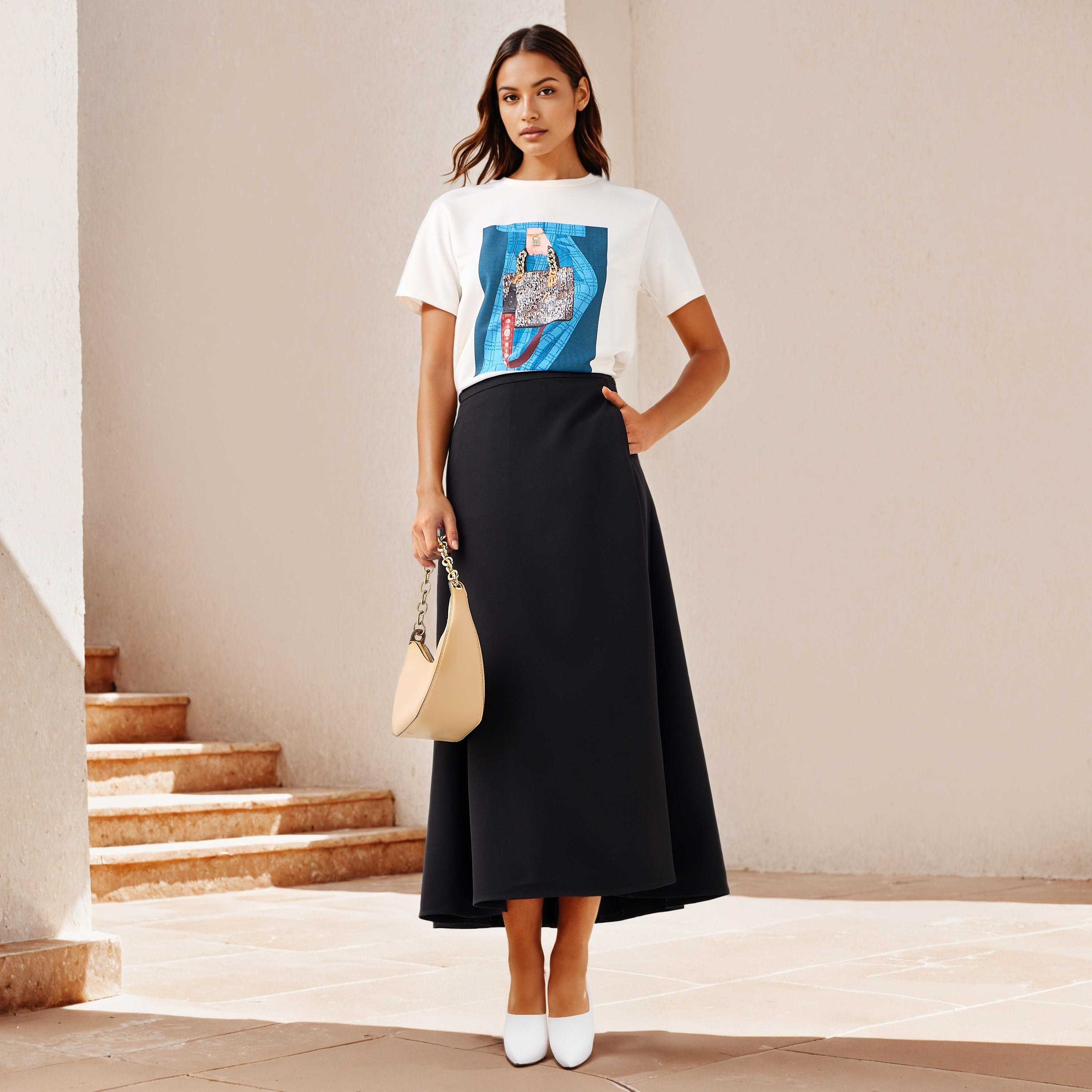 تنورة ماكسي إيه لاين مع جيب-women-clothing-bottoms-skirts-image-4