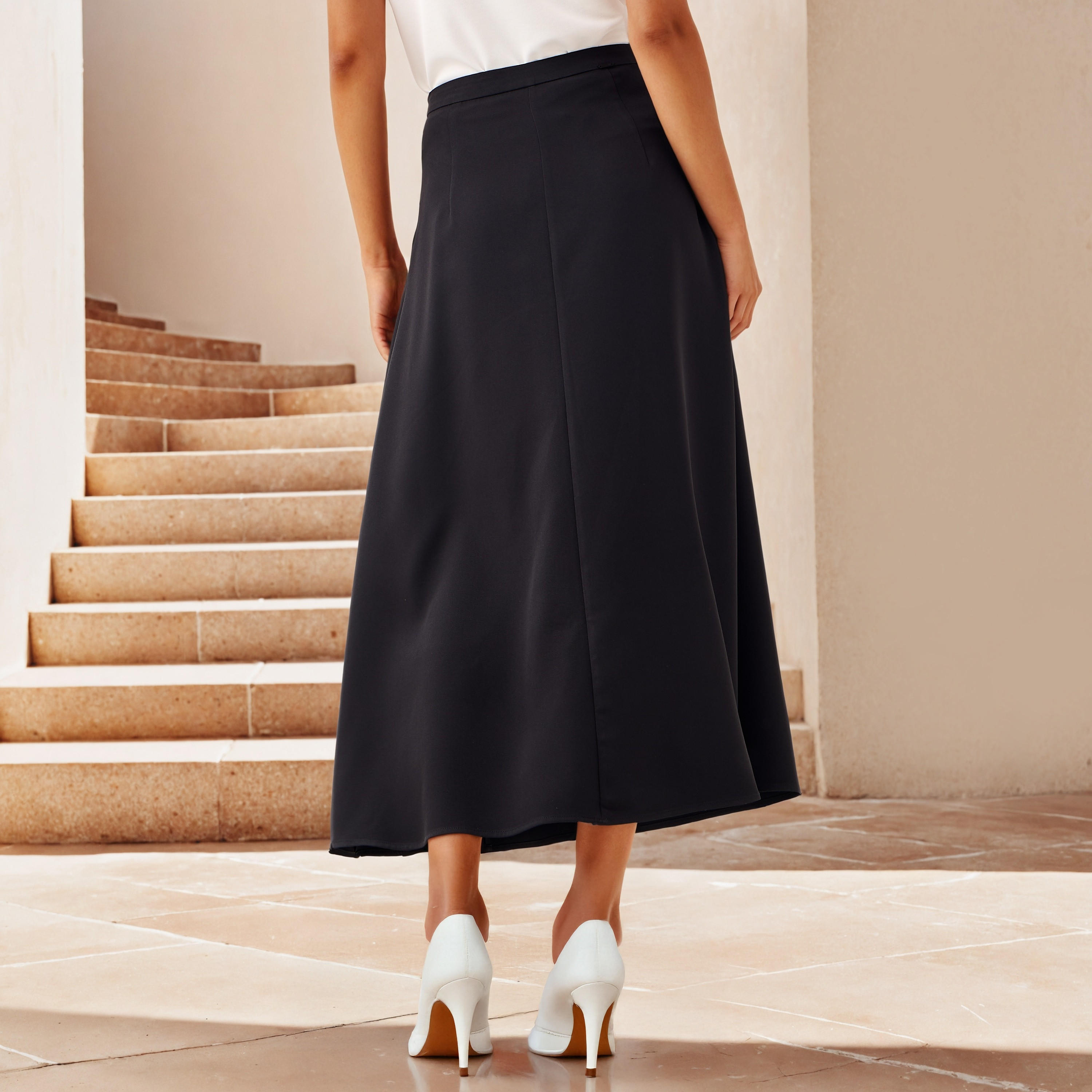 تنورة ماكسي إيه لاين مع جيب-women-clothing-bottoms-skirts-image-3