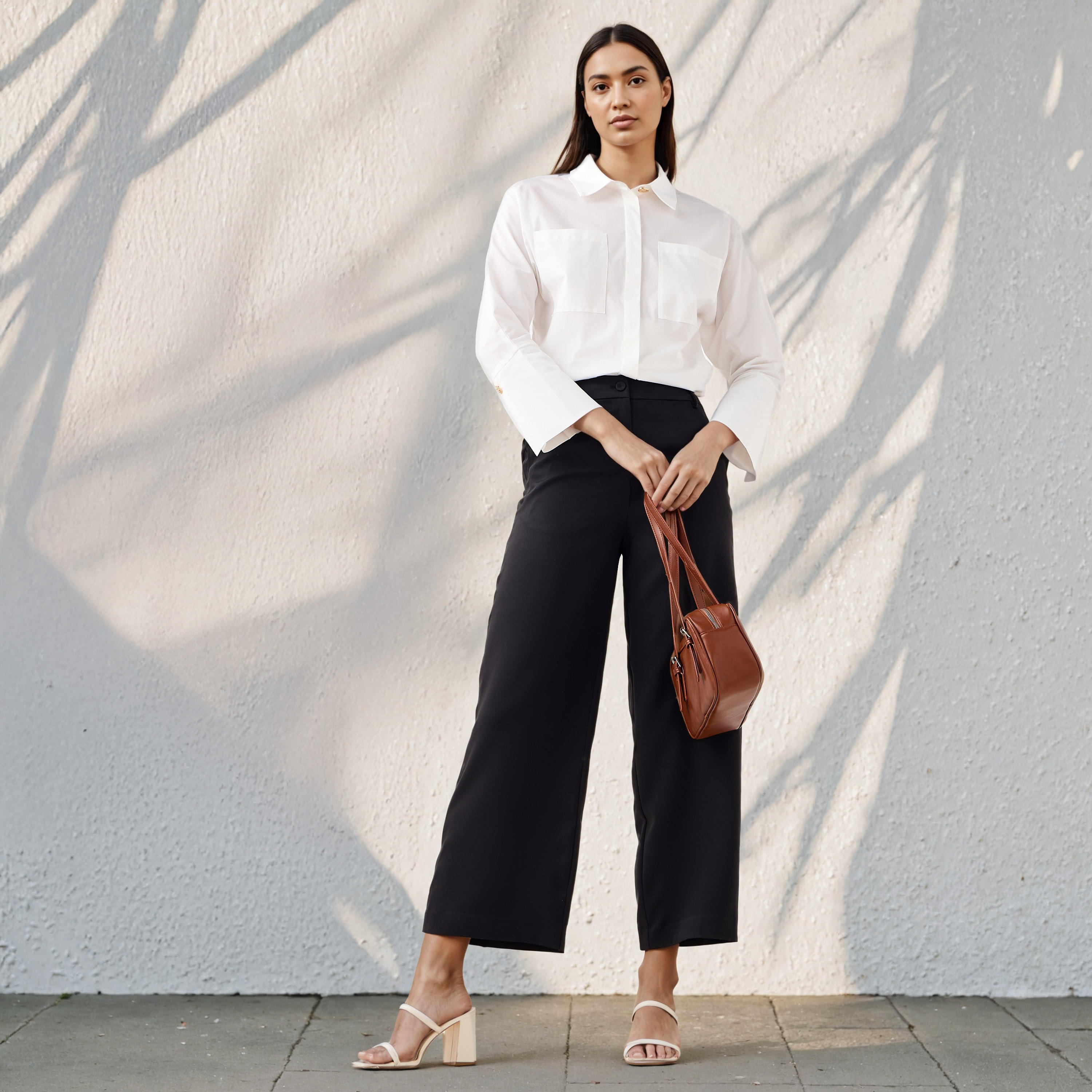 Regular Fit Shirt with Chest Pockets-women-clothing-shirtsandblouses-shirts-image-2