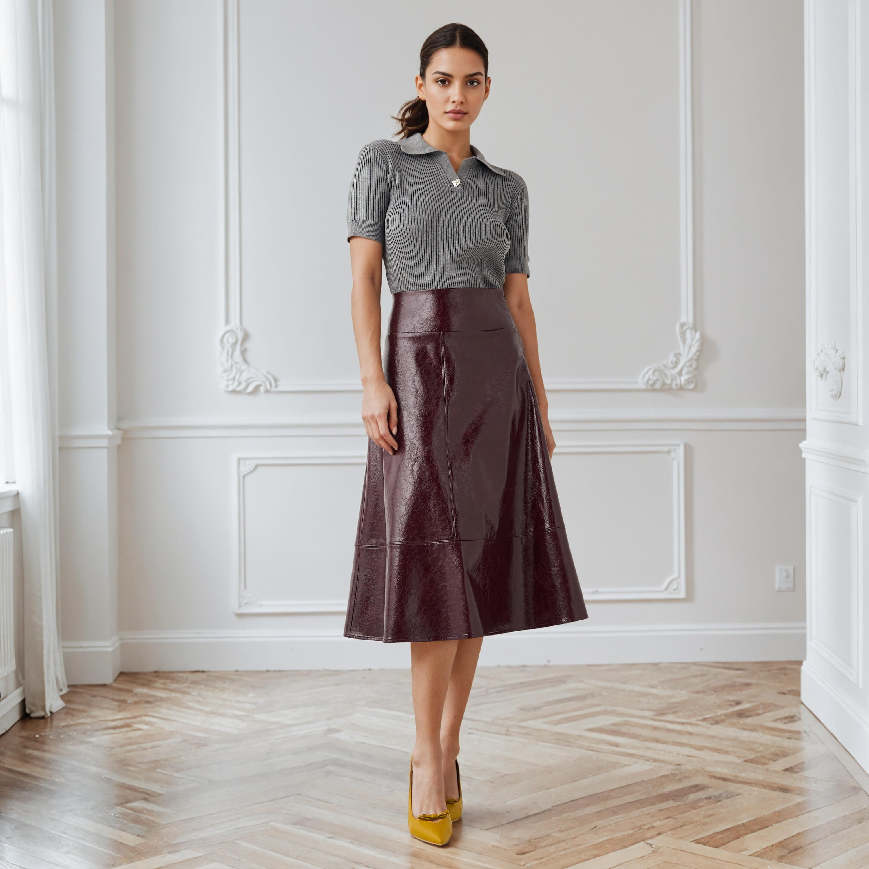 تيشيرت بولو بياقة مضلعة-women-clothing-tshirts-image-5