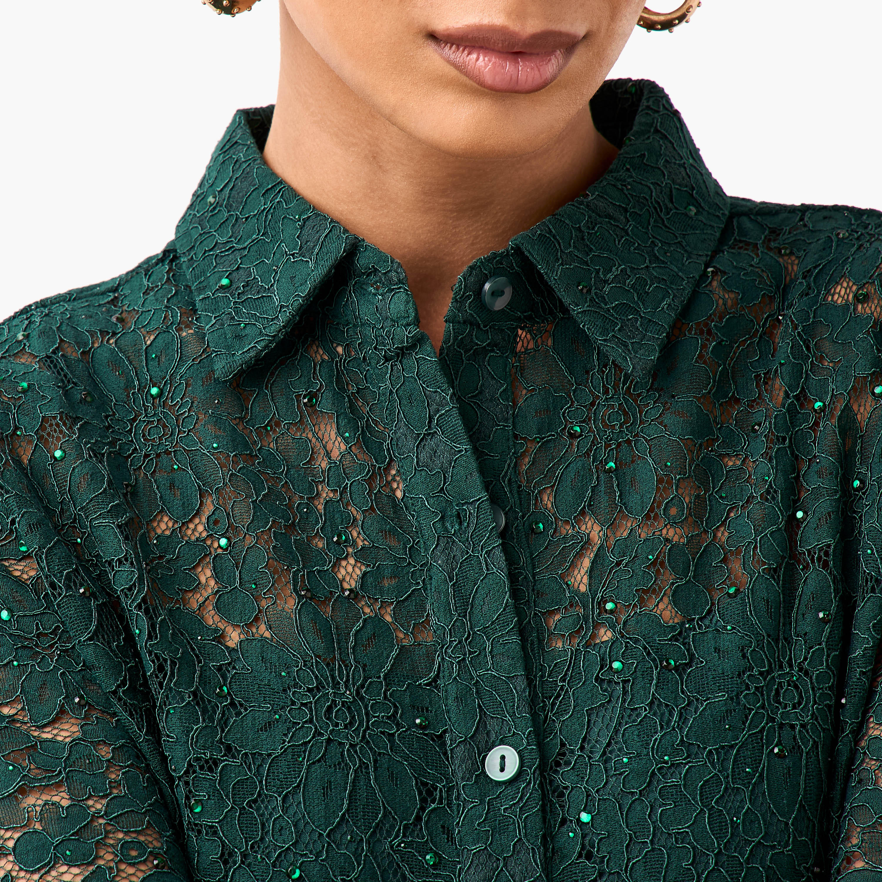 قميص دانتيل بقصة عادية وياقة-women-clothing-shirtsandblouses-shirts-image-4