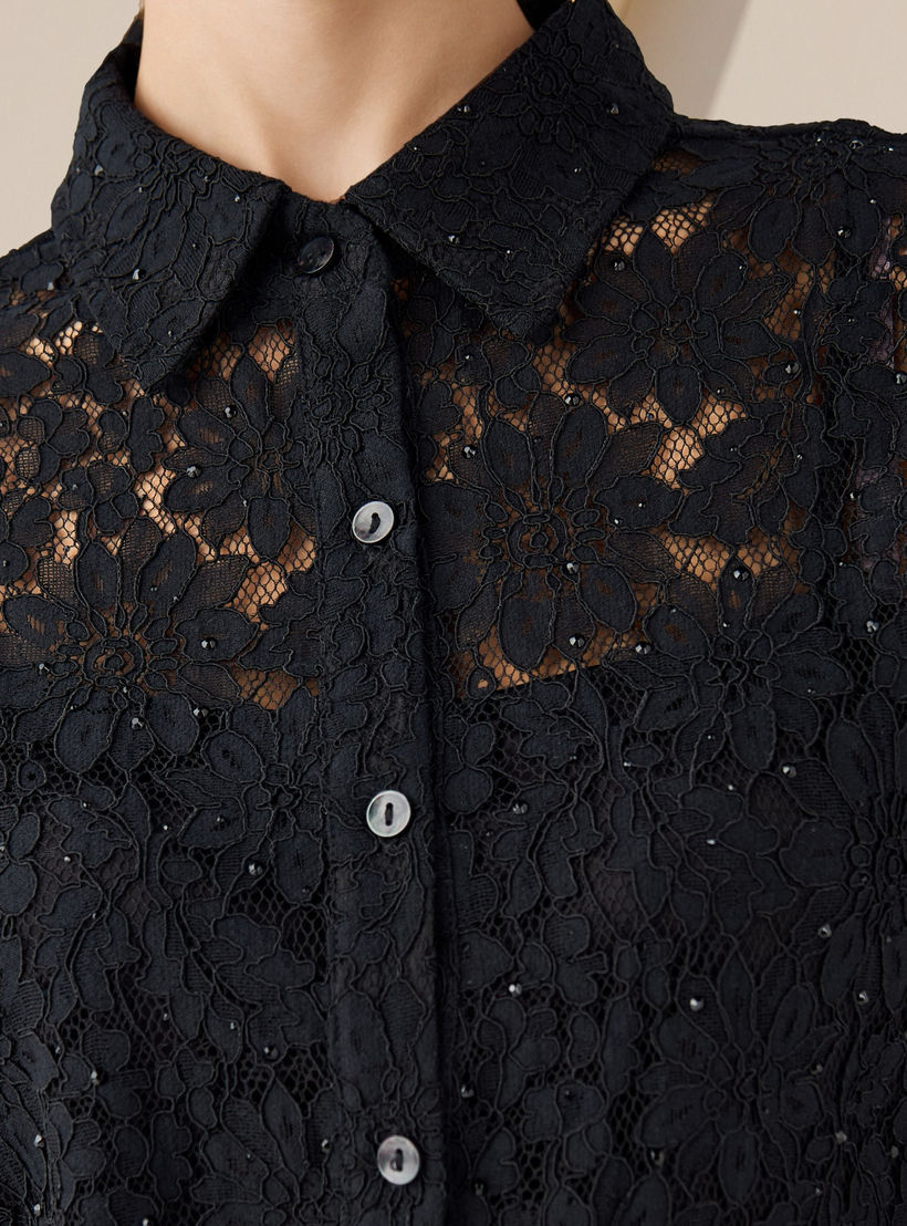 Regular Fit Lace Shirt with Collar-women-clothing-shirtsandblouses-shirts-image-5