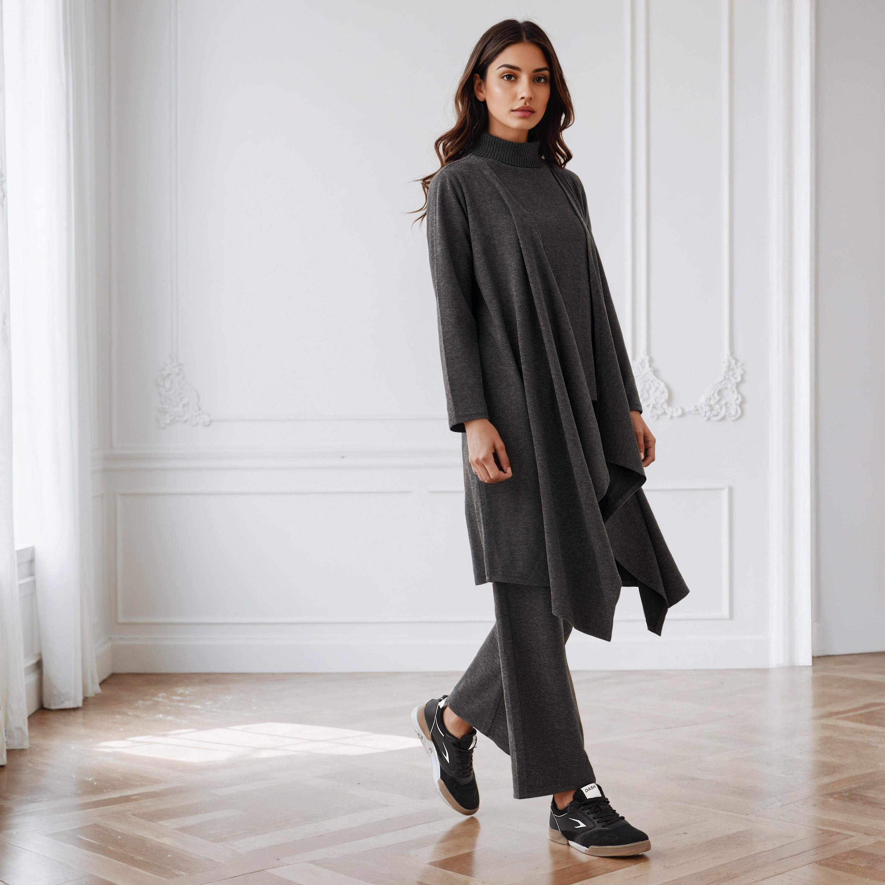 Relaxed Fit Longline Asymmetric Cardigan-women-winterwear-cardigansandjumpers-cardigans-image-2