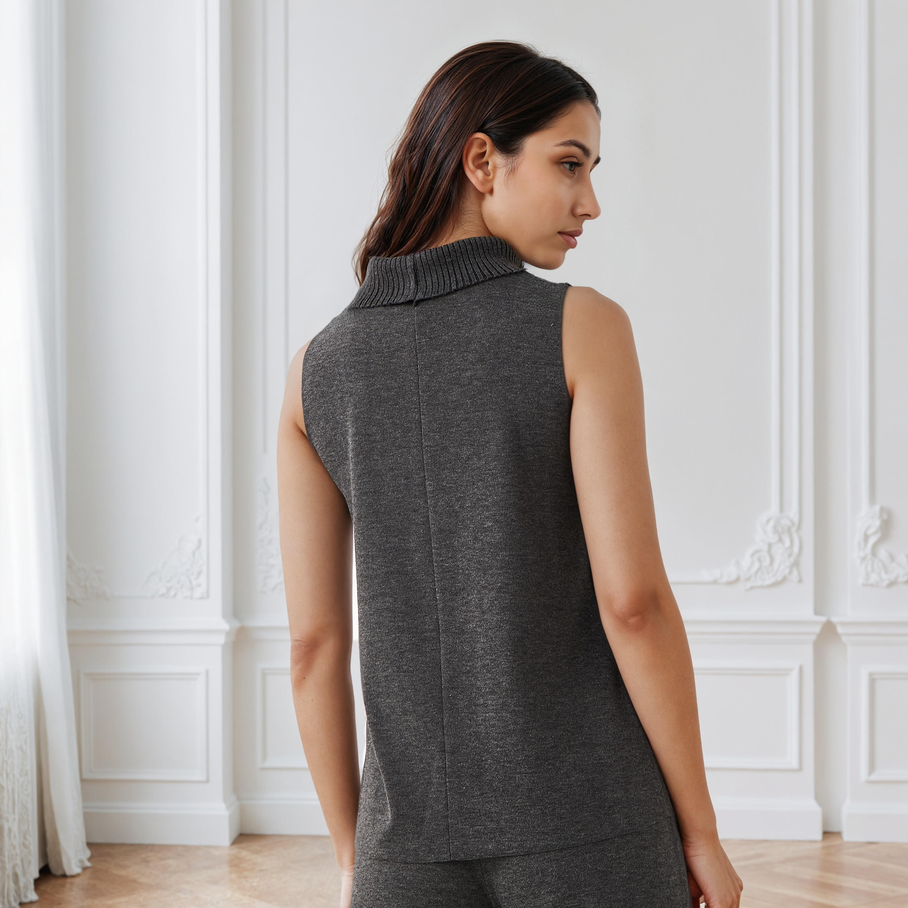 Relaxed Fit Sleeveless Top with Turtleneck-women-clothing-shirtsandblouses-blouses-image-3