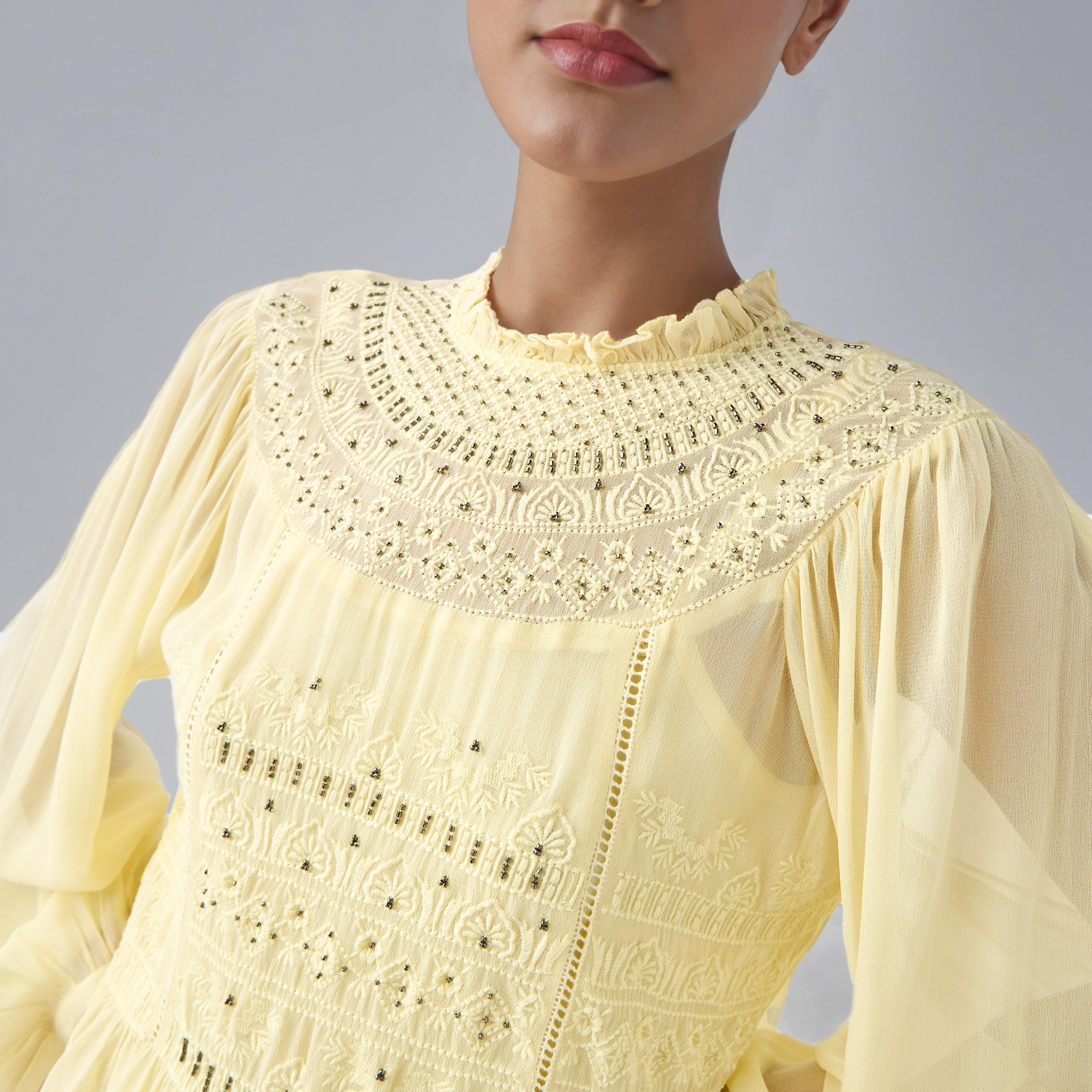 Embroidered Peplum Top with Piecrust Neck-women-clothing-shirtsandblouses-blouses-image-4