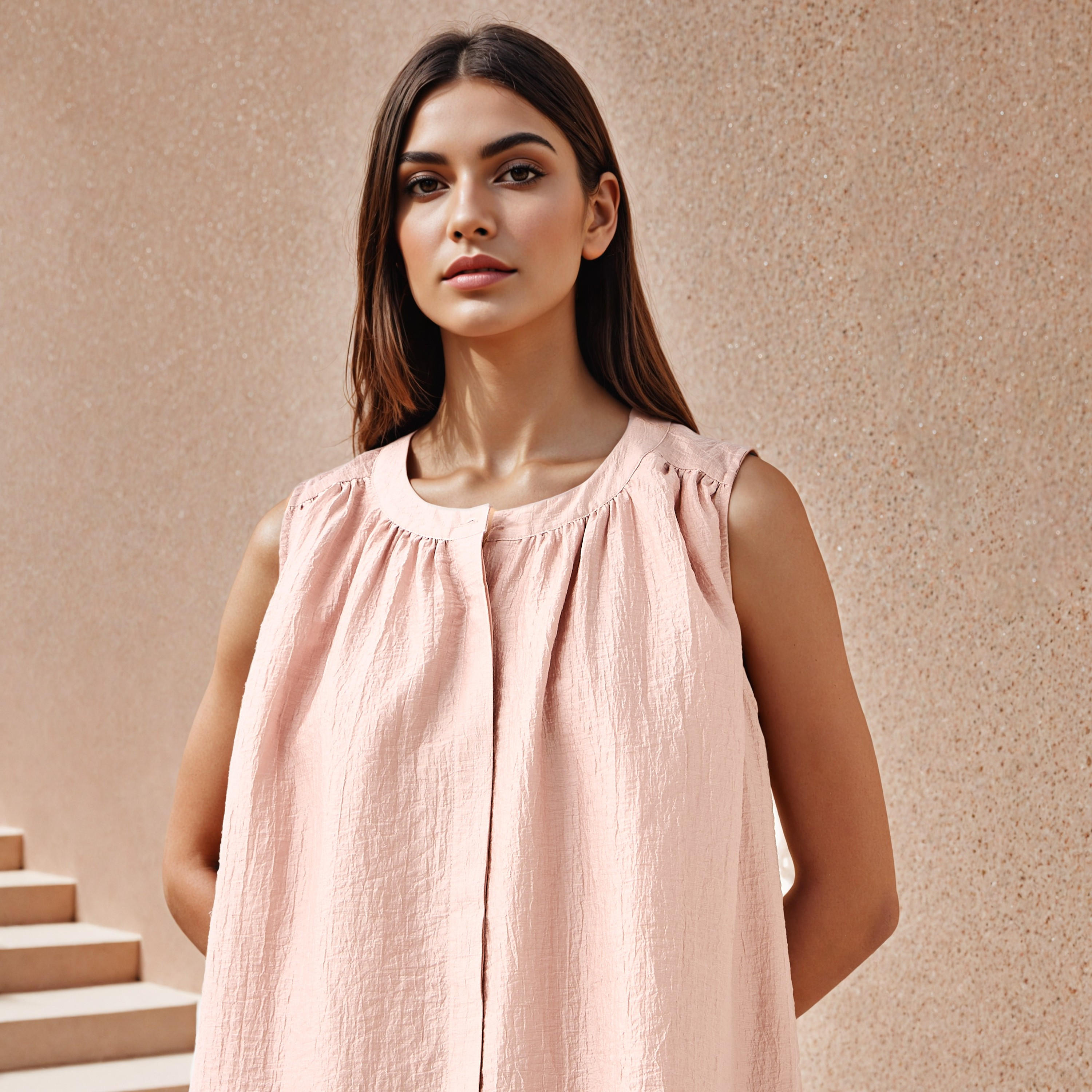 بلوزة مجمّعة بدون أكمام-women-clothing-shirtsandblouses-blouses-image-1