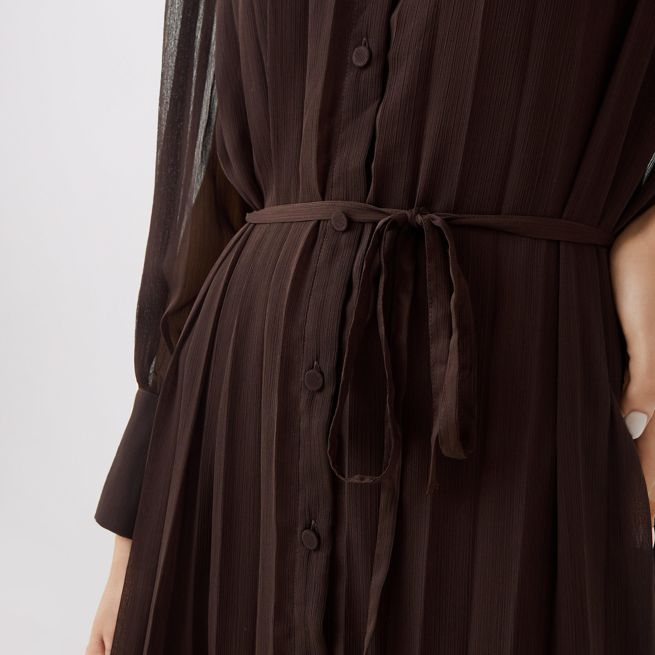 فستان قميص بكسرات وحزام ربط-women-clothing-dresses-image-4