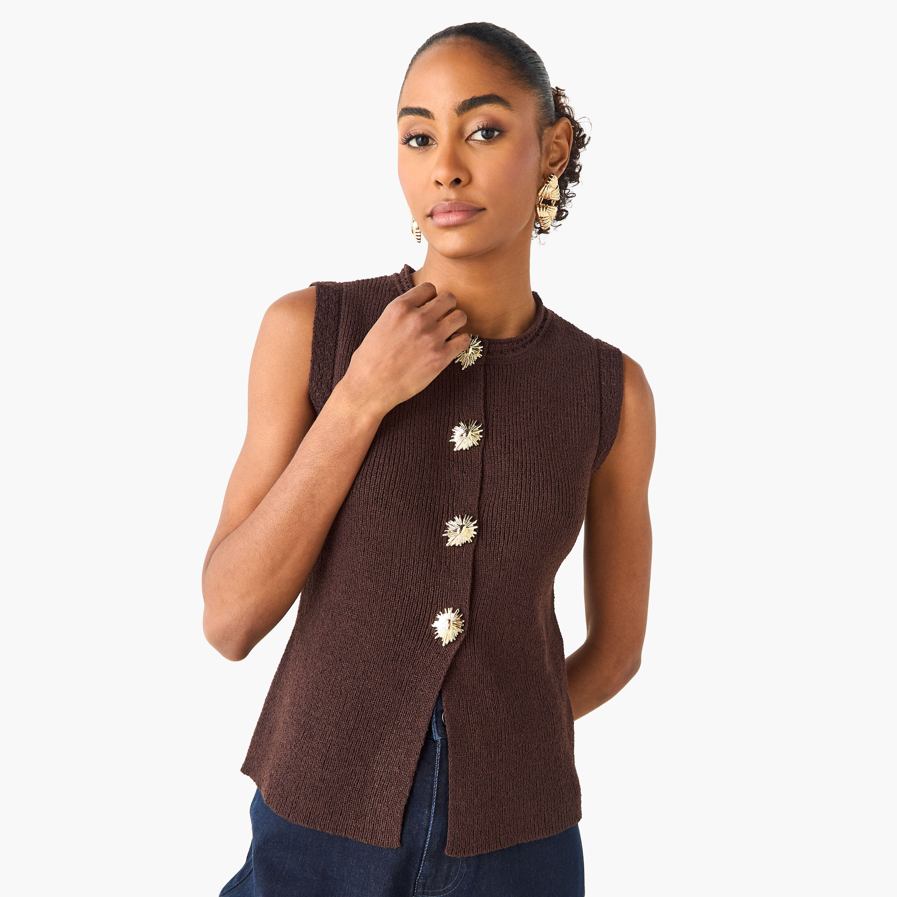 كارديجان دون أكمام بأزرار-women-winterwear-cardigansandjumpers-cardigans-image-5