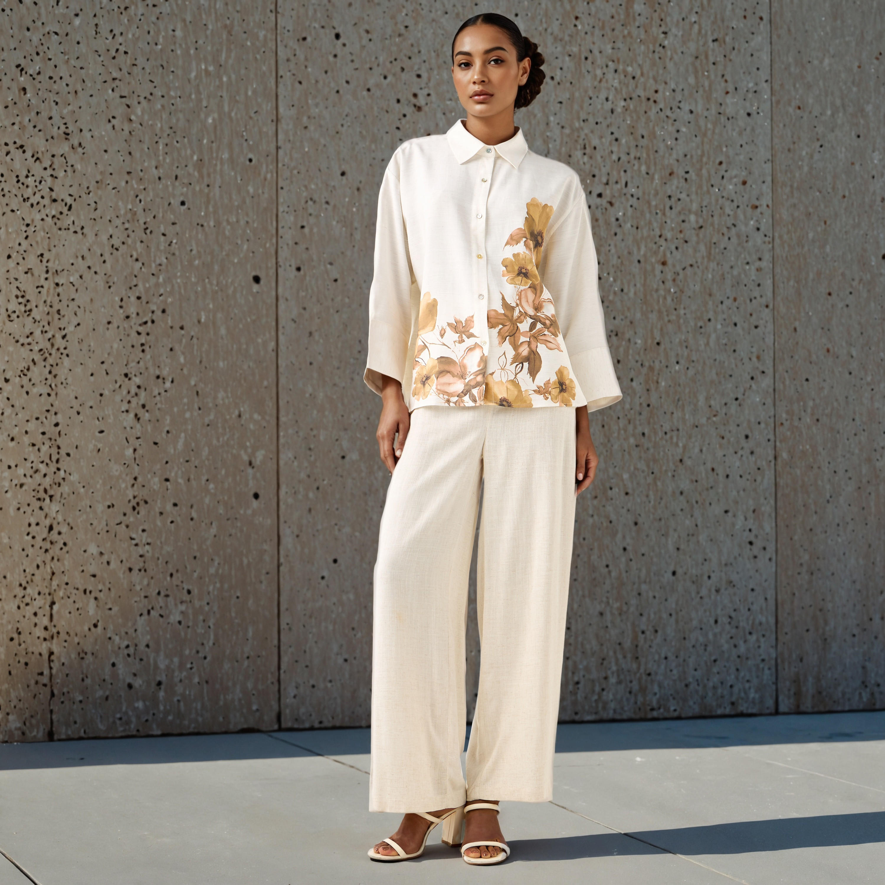 Relaxed Fit Linen Shirt with Floral Print-women-clothing-shirtsandblouses-shirts-image-2