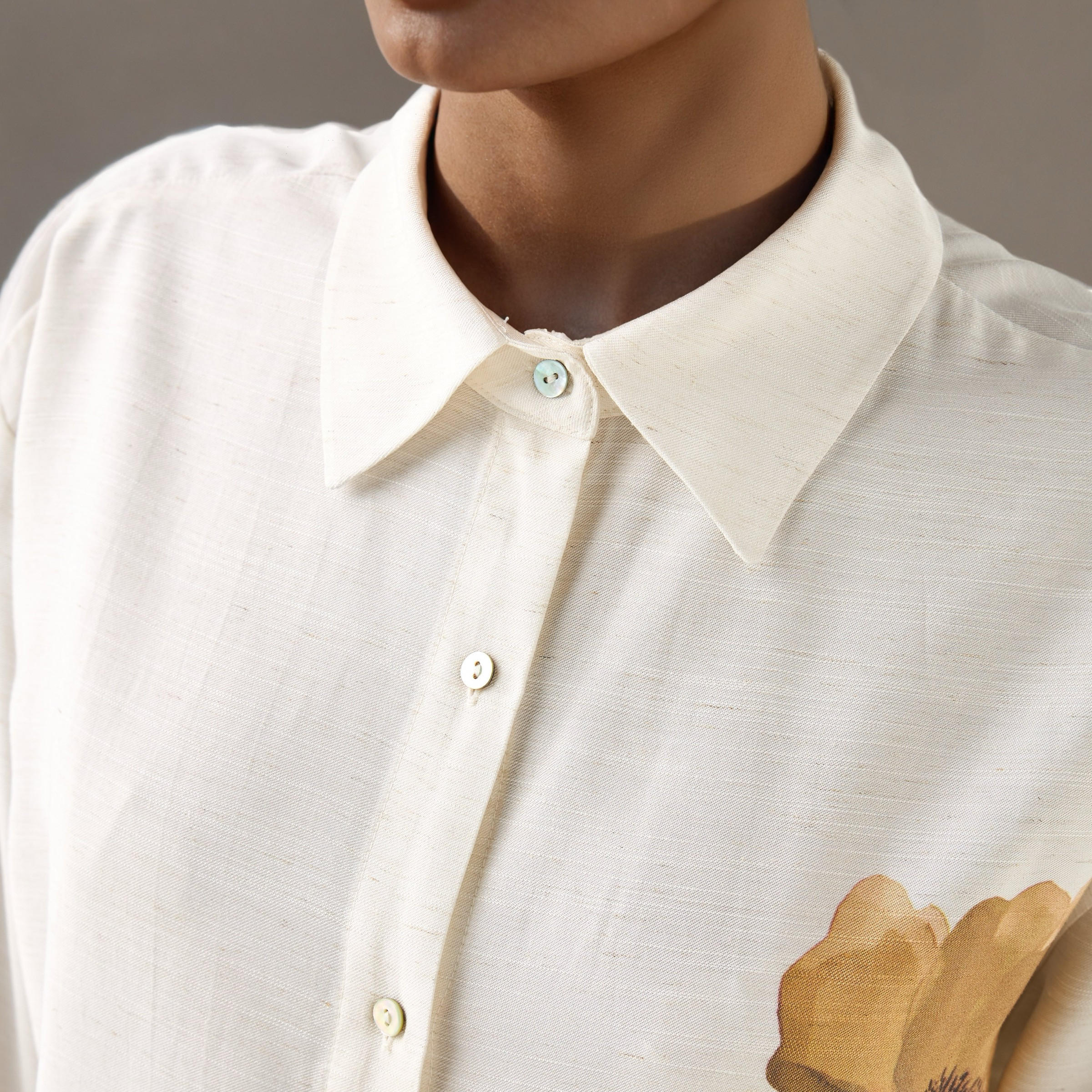 Relaxed Fit Linen Shirt with Floral Print-women-clothing-shirtsandblouses-shirts-image-5