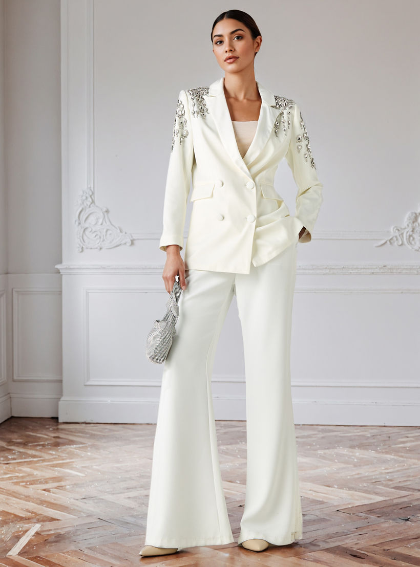 Polyester Notch Lapel Blazer with Embellishment-women-clothing-coatsandjackets-blazers-image-2