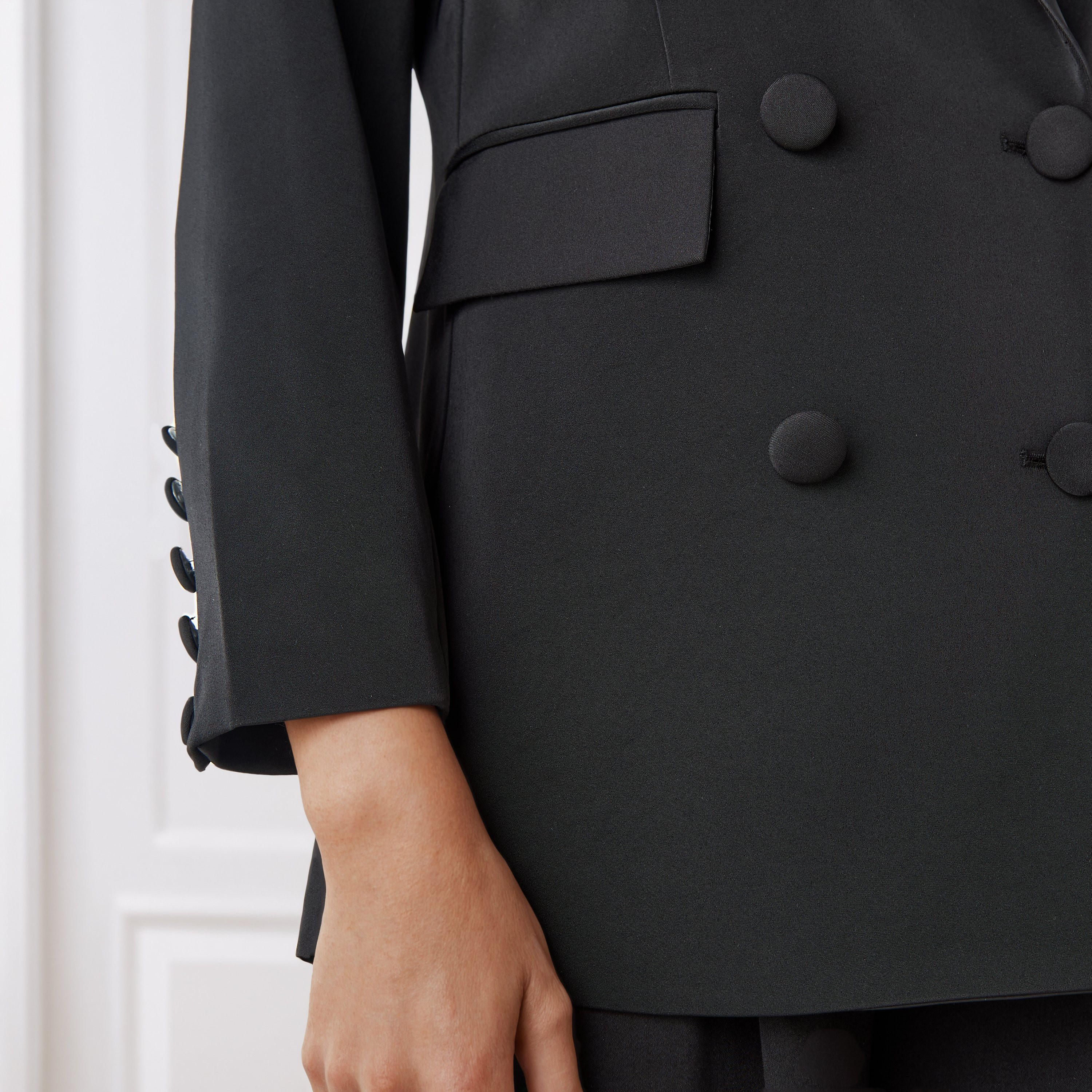 Polyester Notch Lapel Blazer with Embellishment-women-clothing-coatsandjackets-blazers-image-5