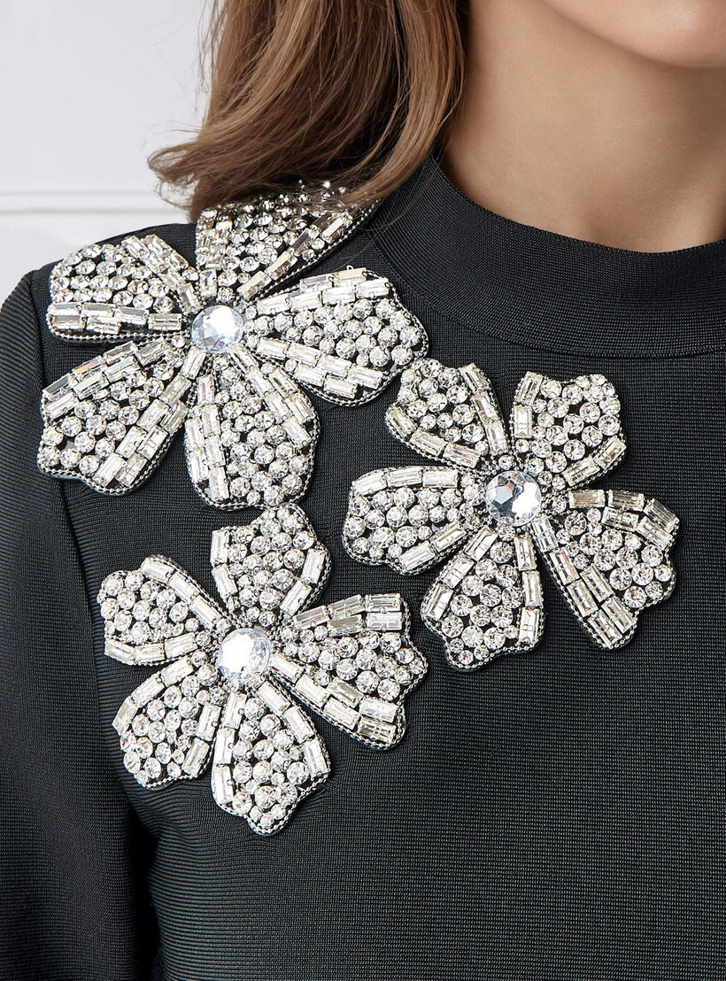 Regular Fit Crop Top with Floral Embellished Detail-women-clothing-shirtsandblouses-blouses-image-6