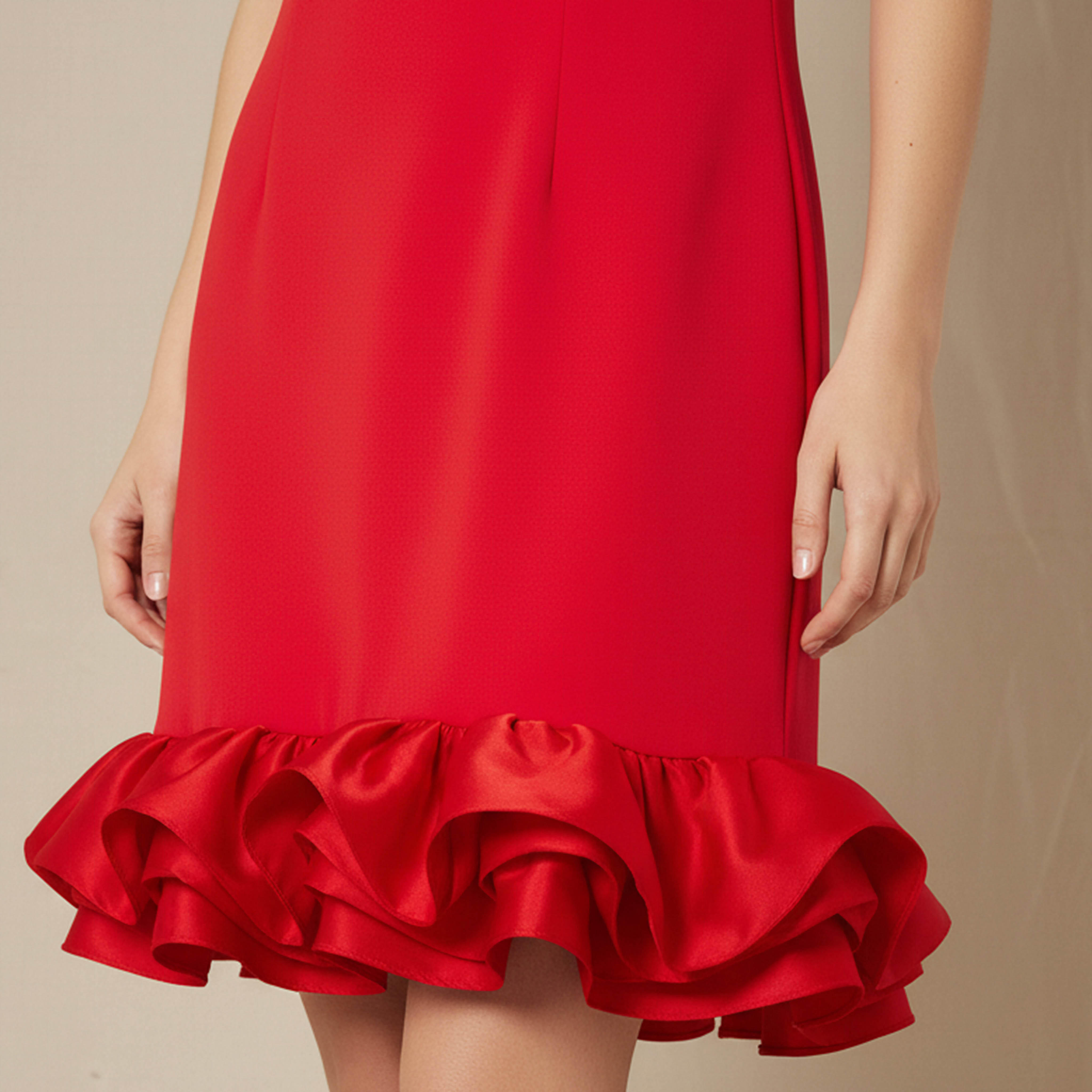 فستان قصّة إيه لاين بدون أكمام مع حافة فقاعة-women-clothing-dresses-image-4