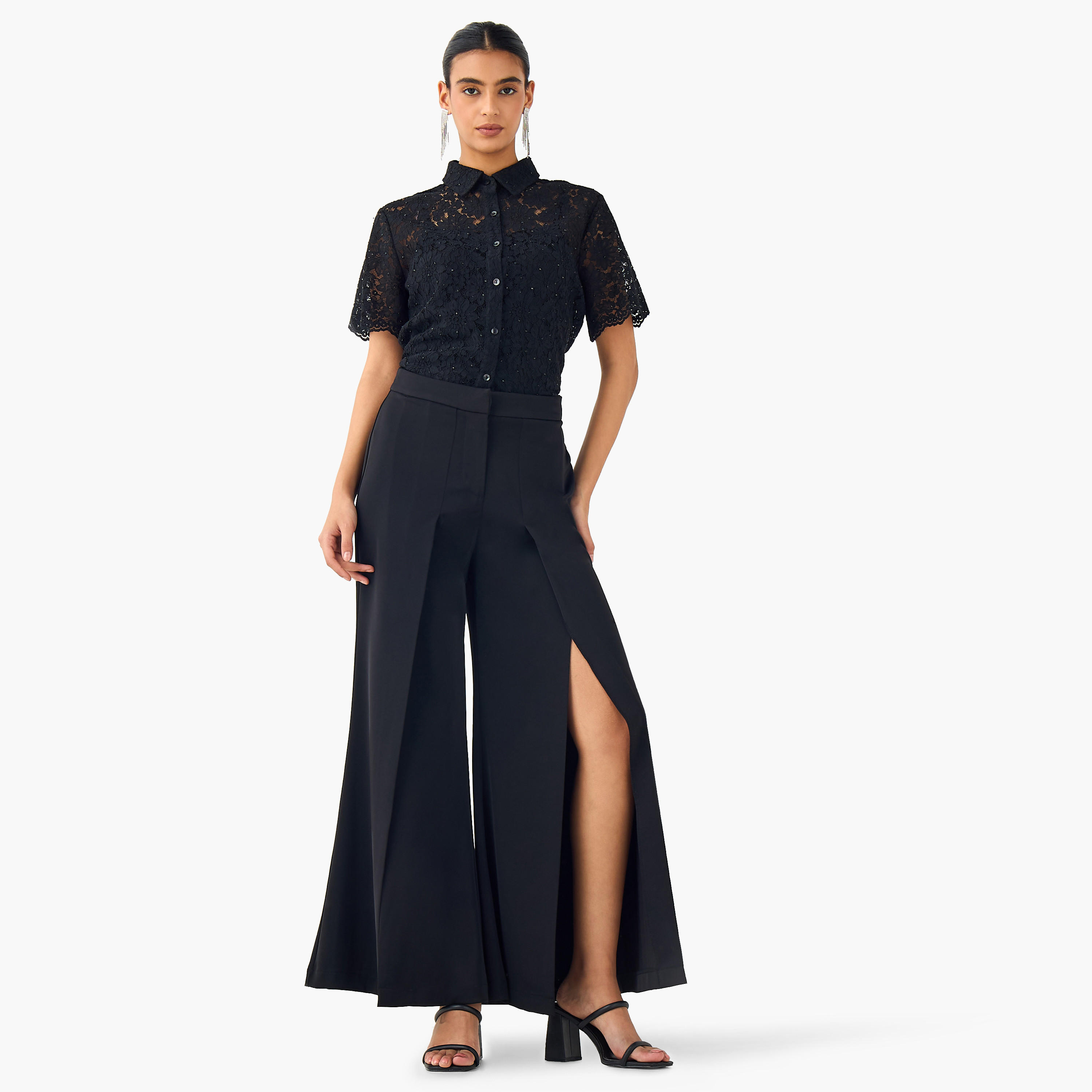 Relaxed Fit Trousers with Slit Detail-women-clothing-bottoms-trousers-image-2