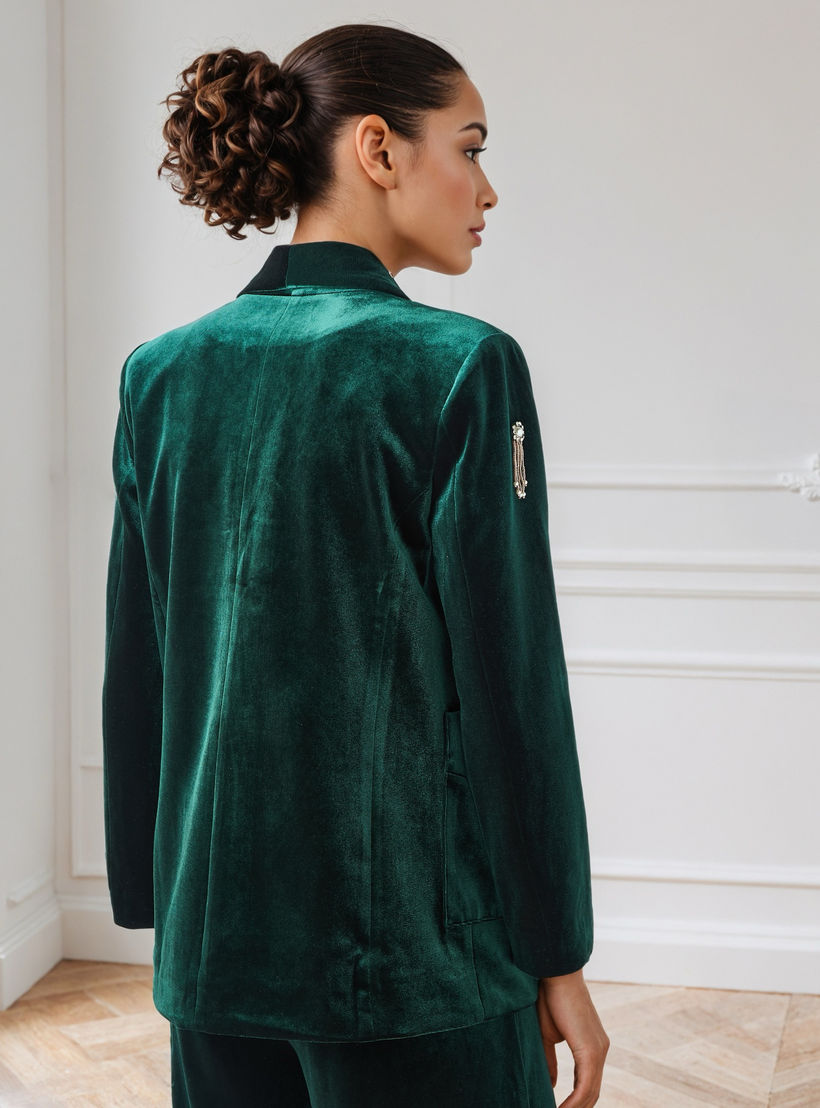 Single Breasted Embellished Blazer with Pockets-women-clothing-coatsandjackets-blazers-image-3