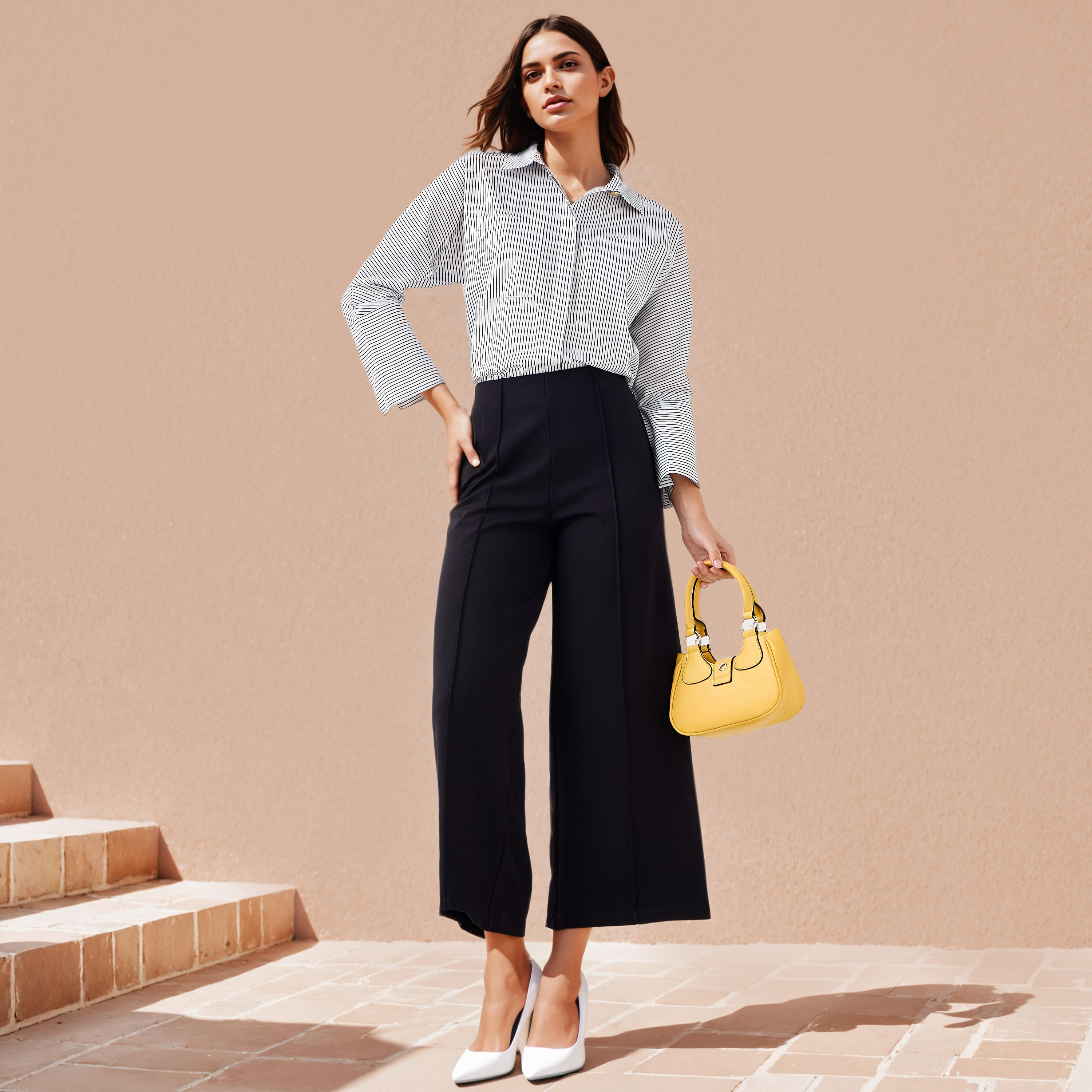بنطلون بونتي بقصة عادية-women-clothing-bottoms-trousers-image-4