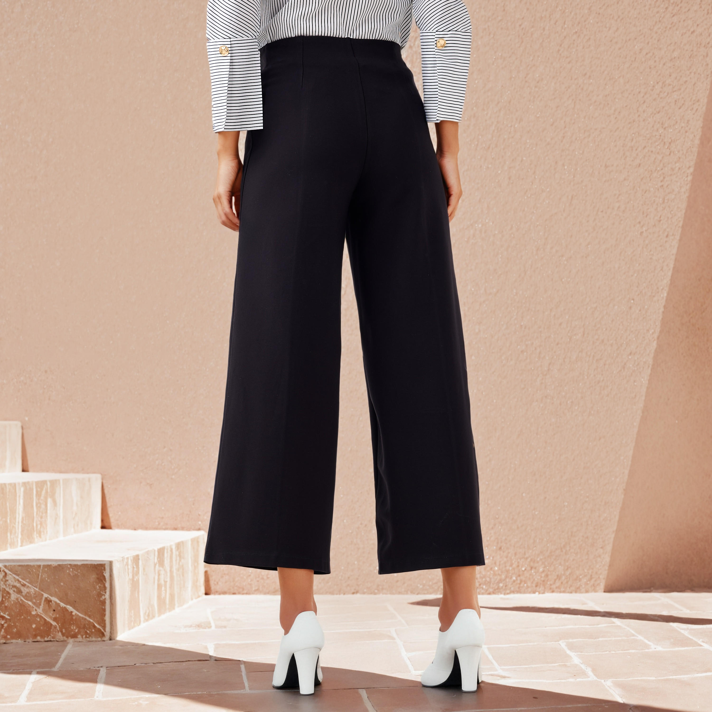 بنطلون بونتي بقصة عادية-women-clothing-bottoms-trousers-image-3