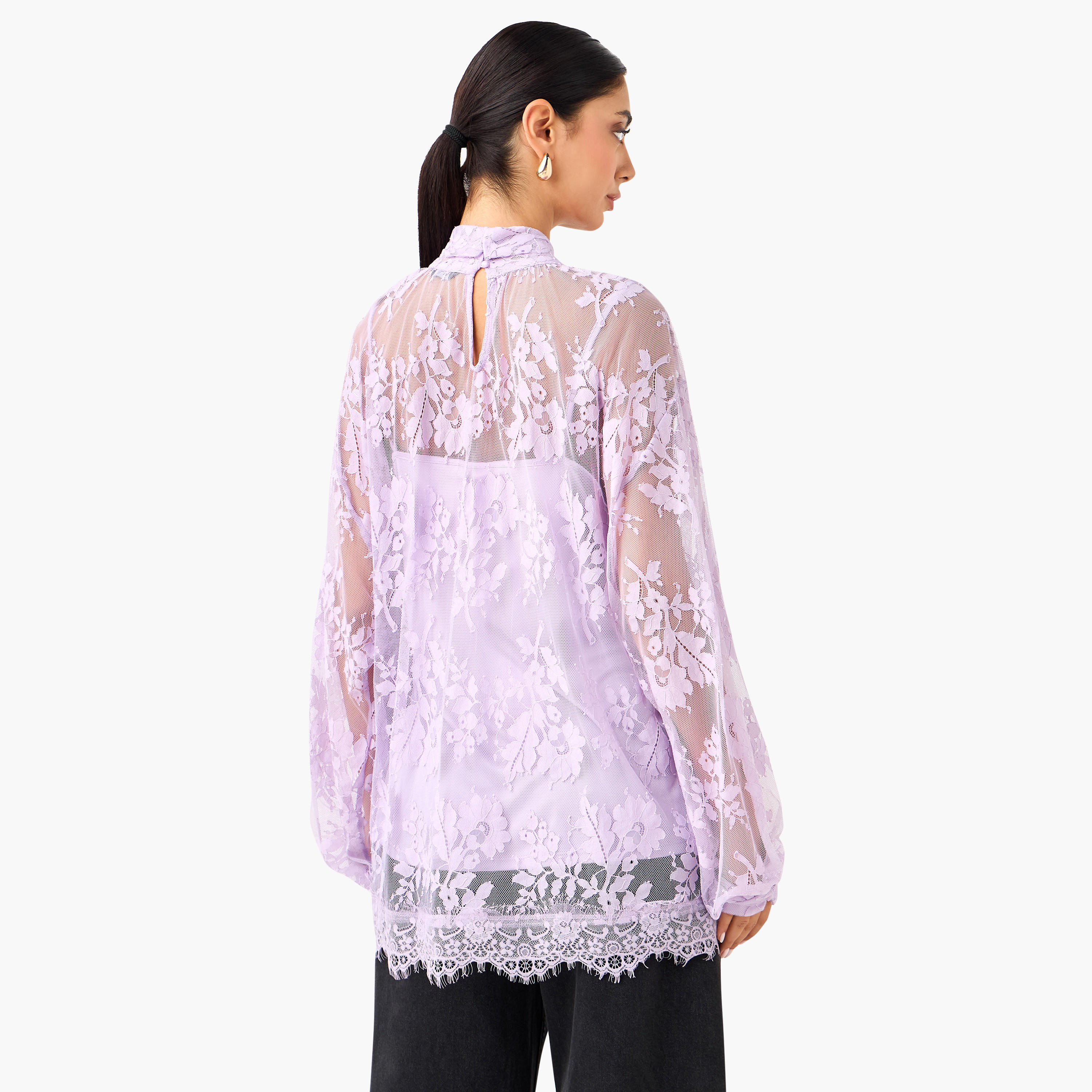 Lace Top with Bow Detail-women-clothing-shirtsandblouses-blouses-image-3