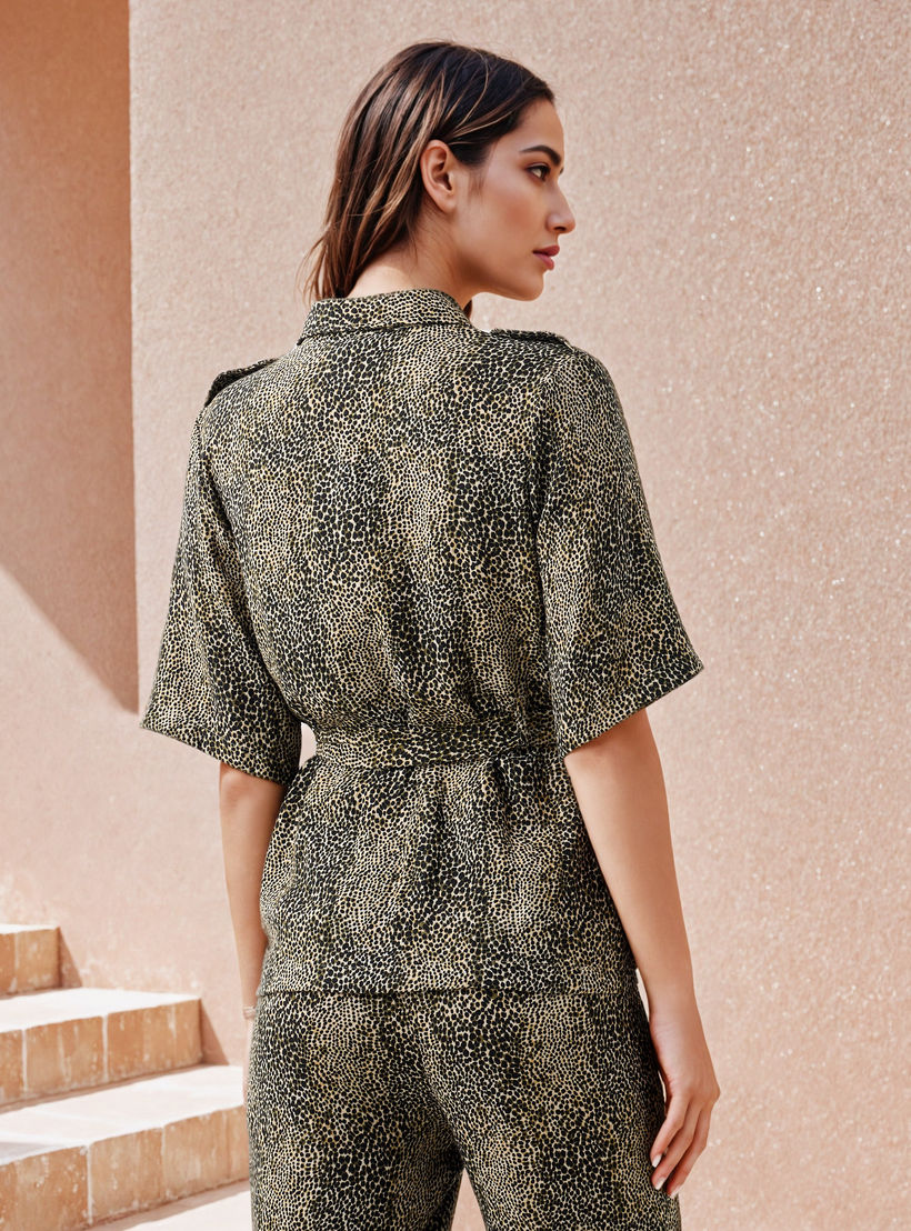 Printed Utility Shirt with Tie-Up Belt-women-clothing-shirtsandblouses-shirts-image-3