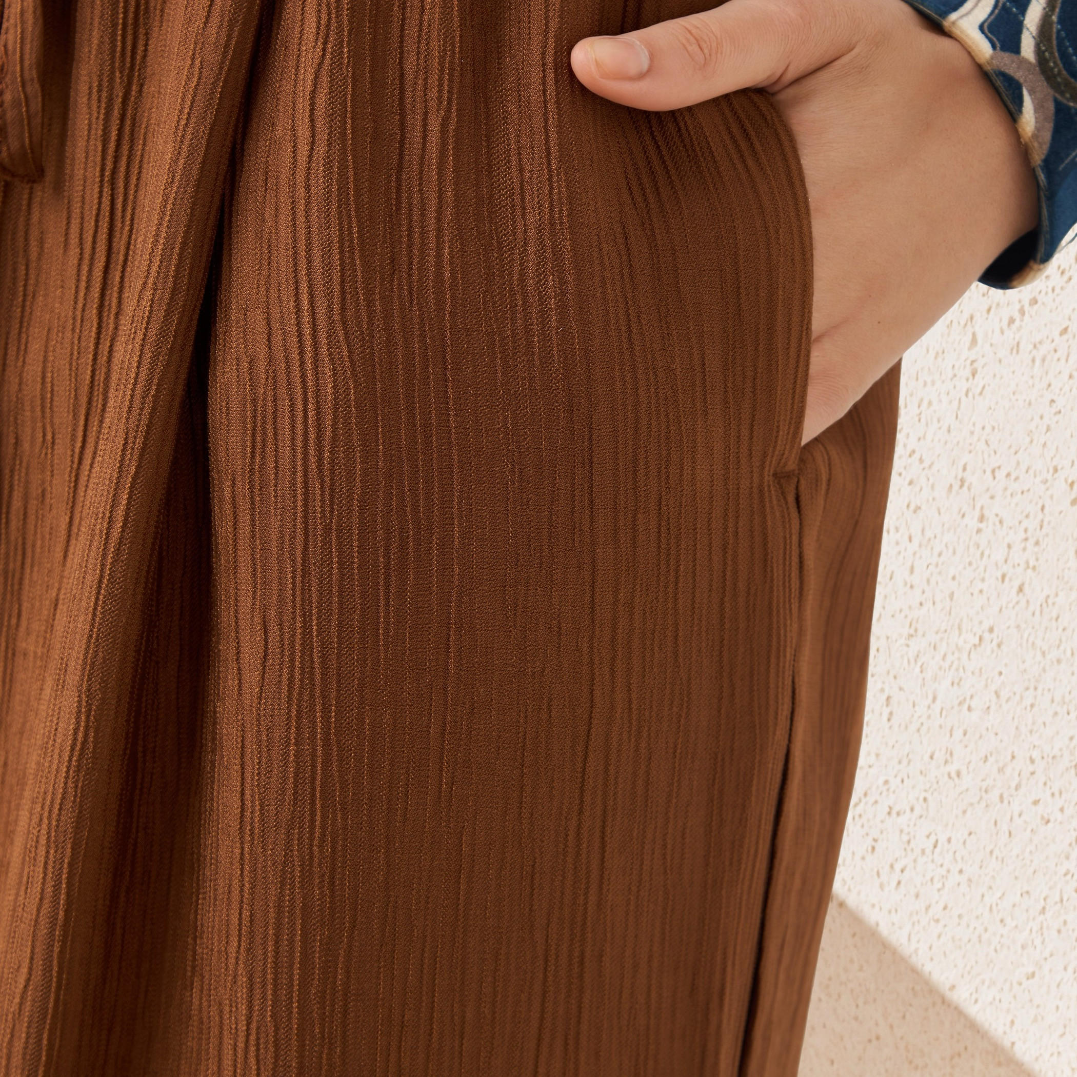Textured Relaxed Fit Pants-women-clothing-bottoms-trousers-image-5