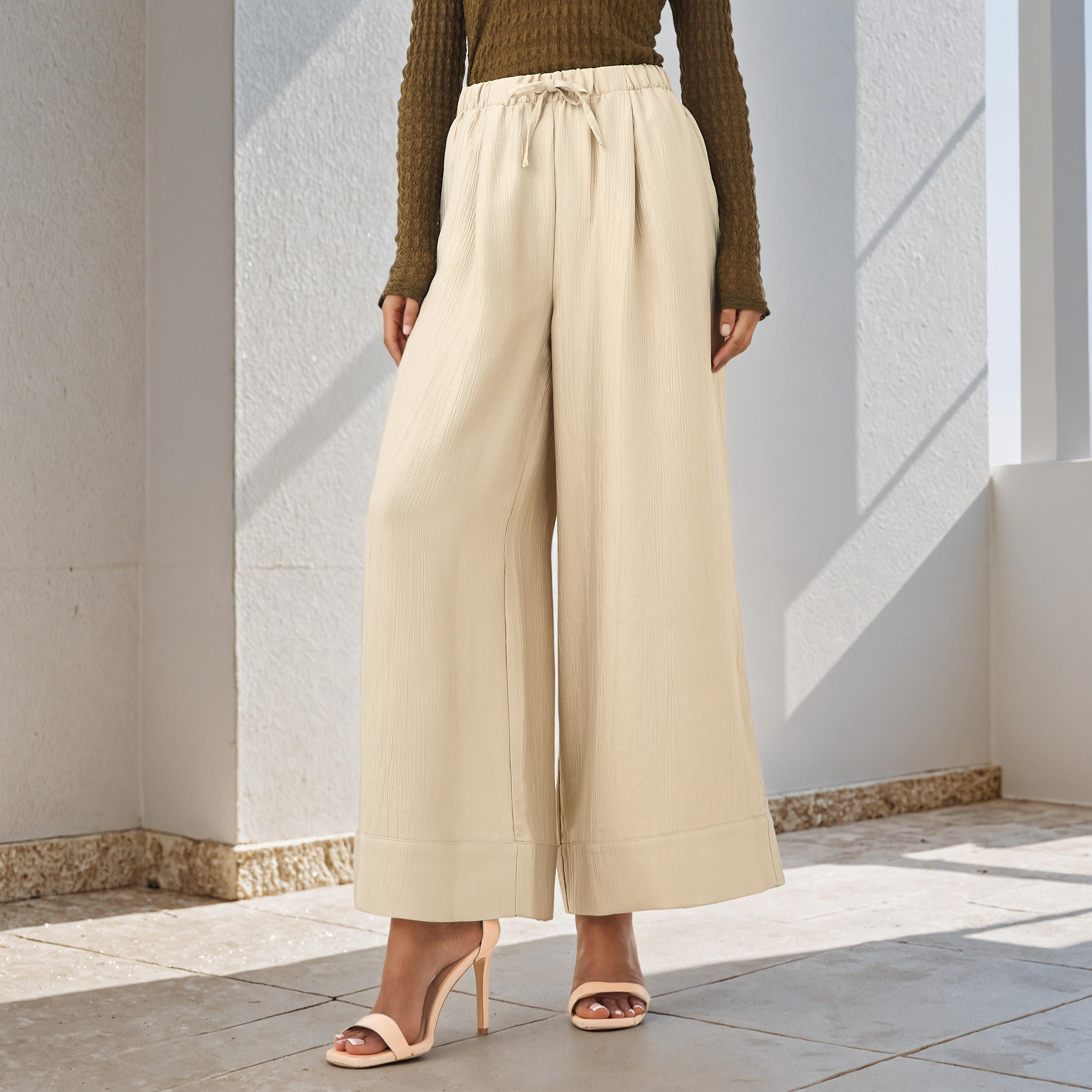 بنطلون بارز الملمس واسع الساقين-women-clothing-bottoms-trousers-image-5