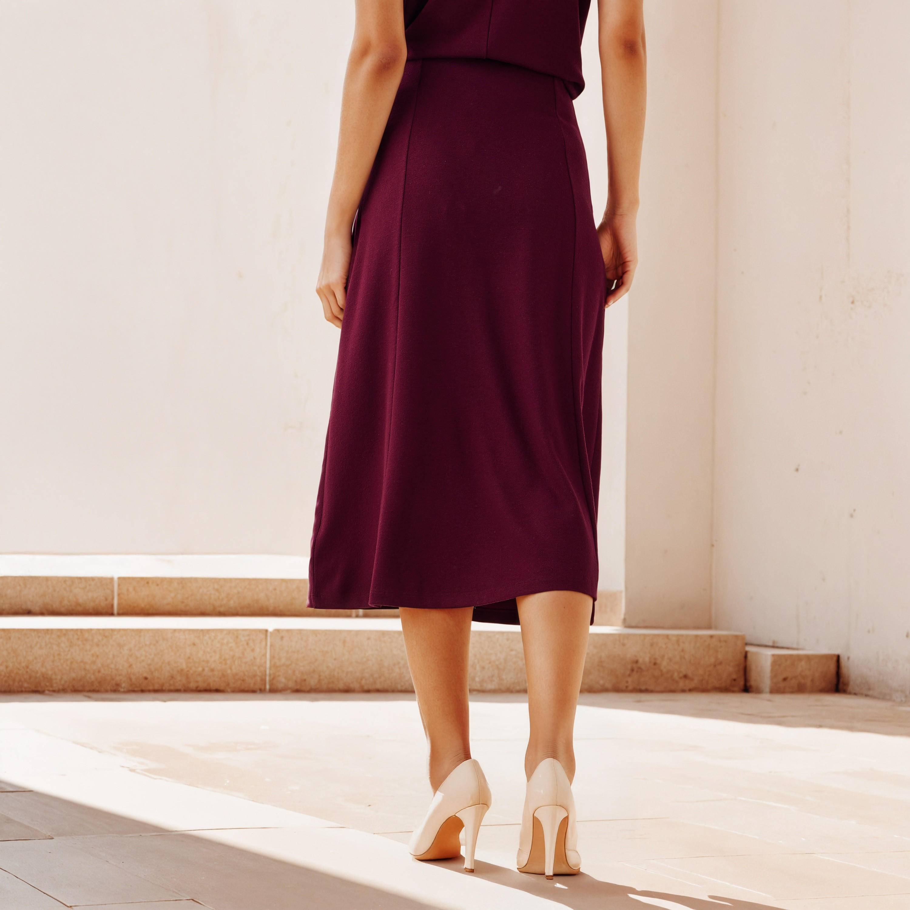تنورة إيه لاين بتزيينات أزرار أمامية-women-clothing-bottoms-skirts-image-3